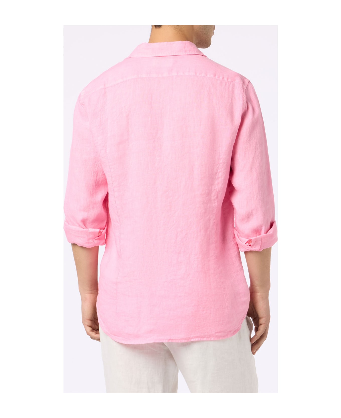 MC2 Saint Barth Man Pink Linen Shirt Pamplona - PINK