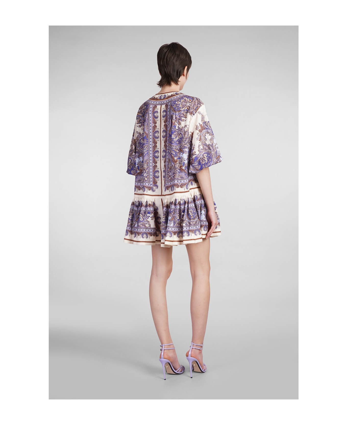 Zimmermann 'ottie Eyelet Mini' Dress - Purple Paisley