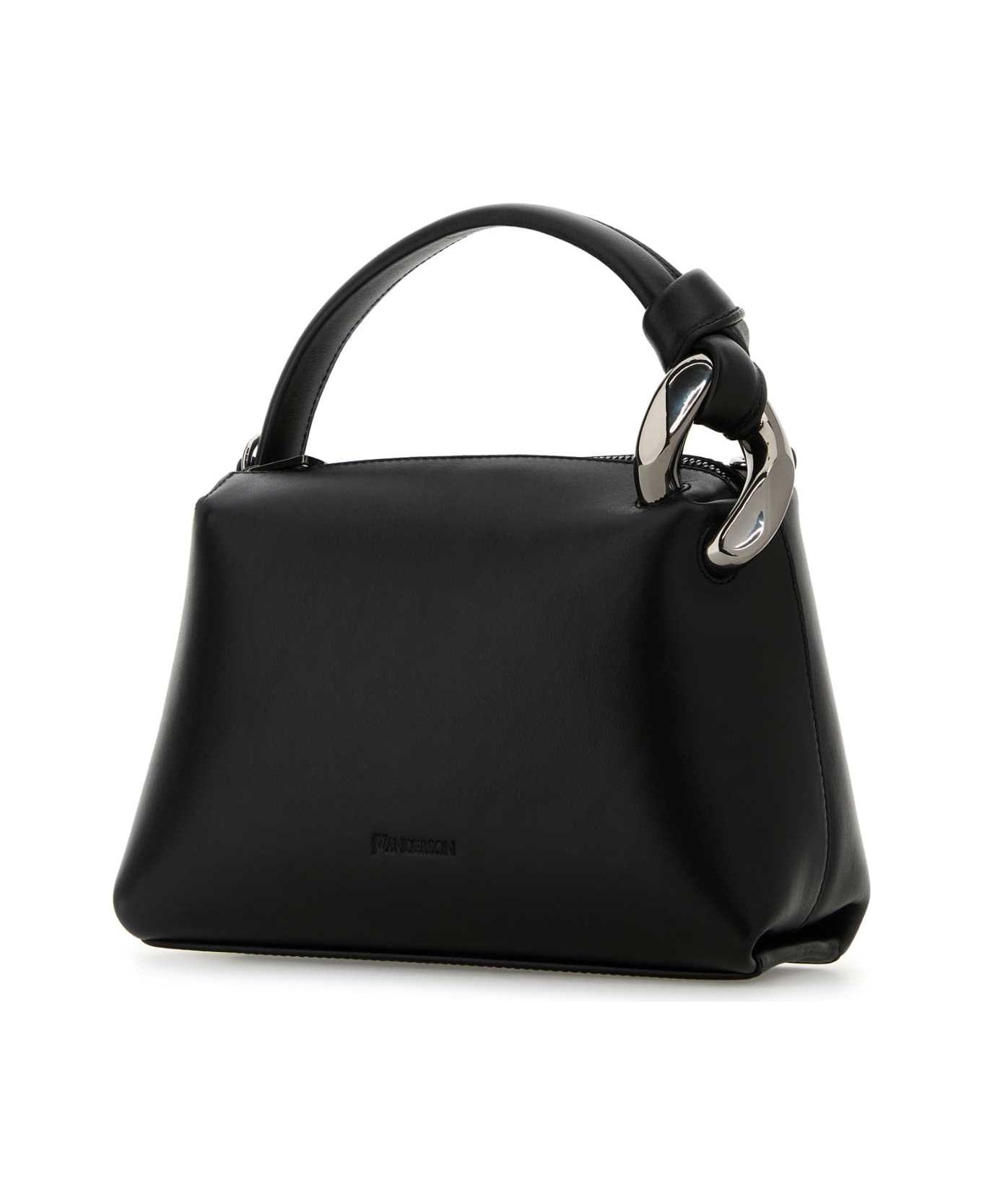 J.W. Anderson Black Leather Small Jwa Corner Handbag - Black