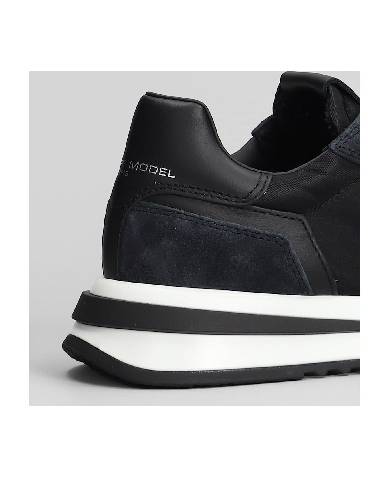 Philippe Model Tropez 2.1 Low Sneakers In Black Suede And Fabric - black