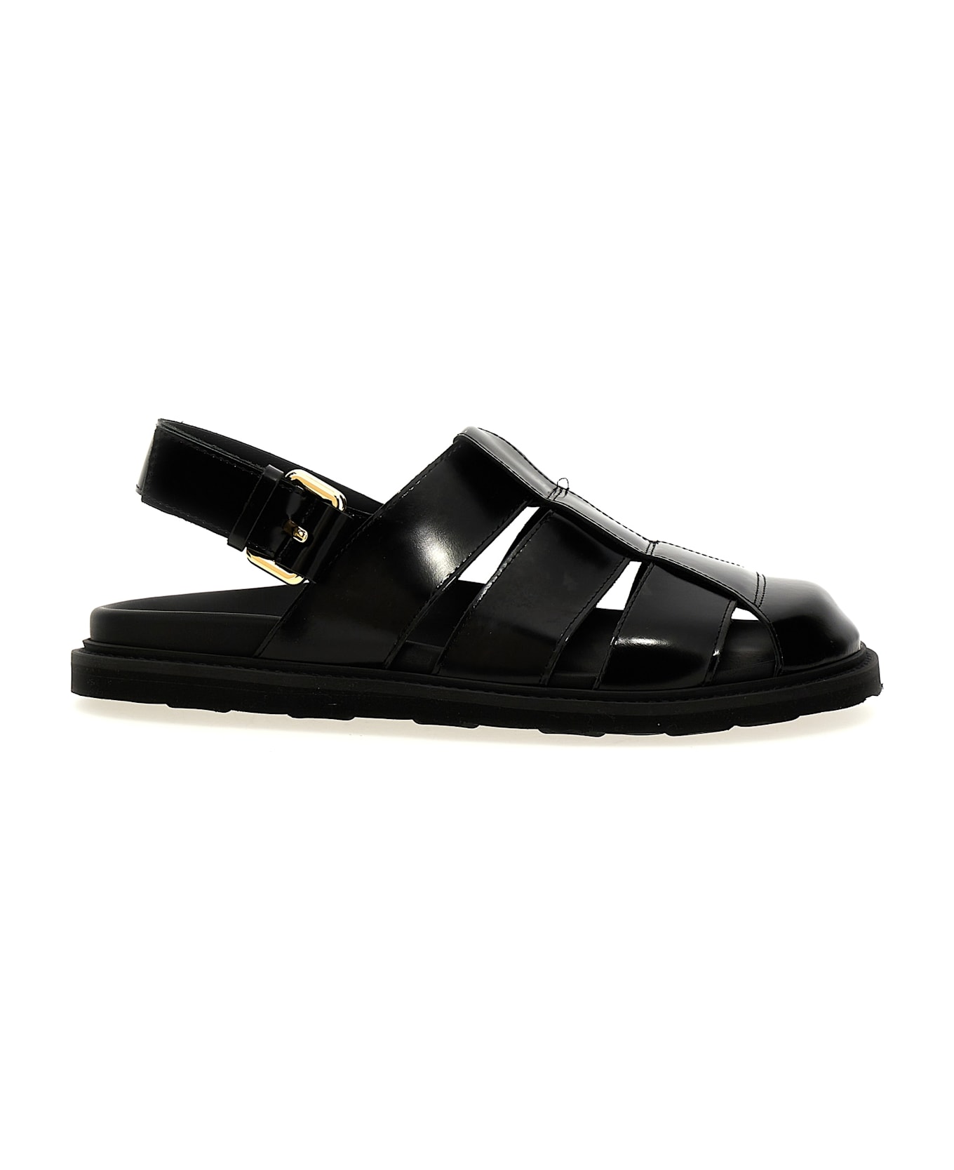 Moschino Leather Sandals - Black  