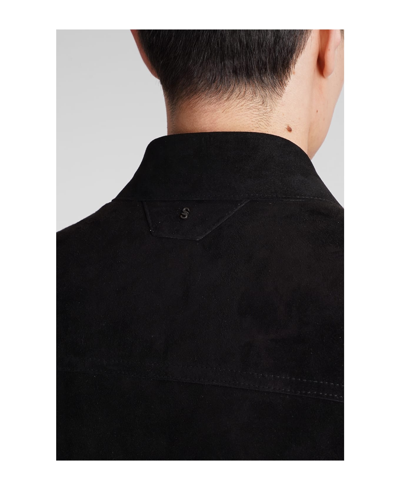 Salvatore Santoro Leather Jacket In Black Suede - black