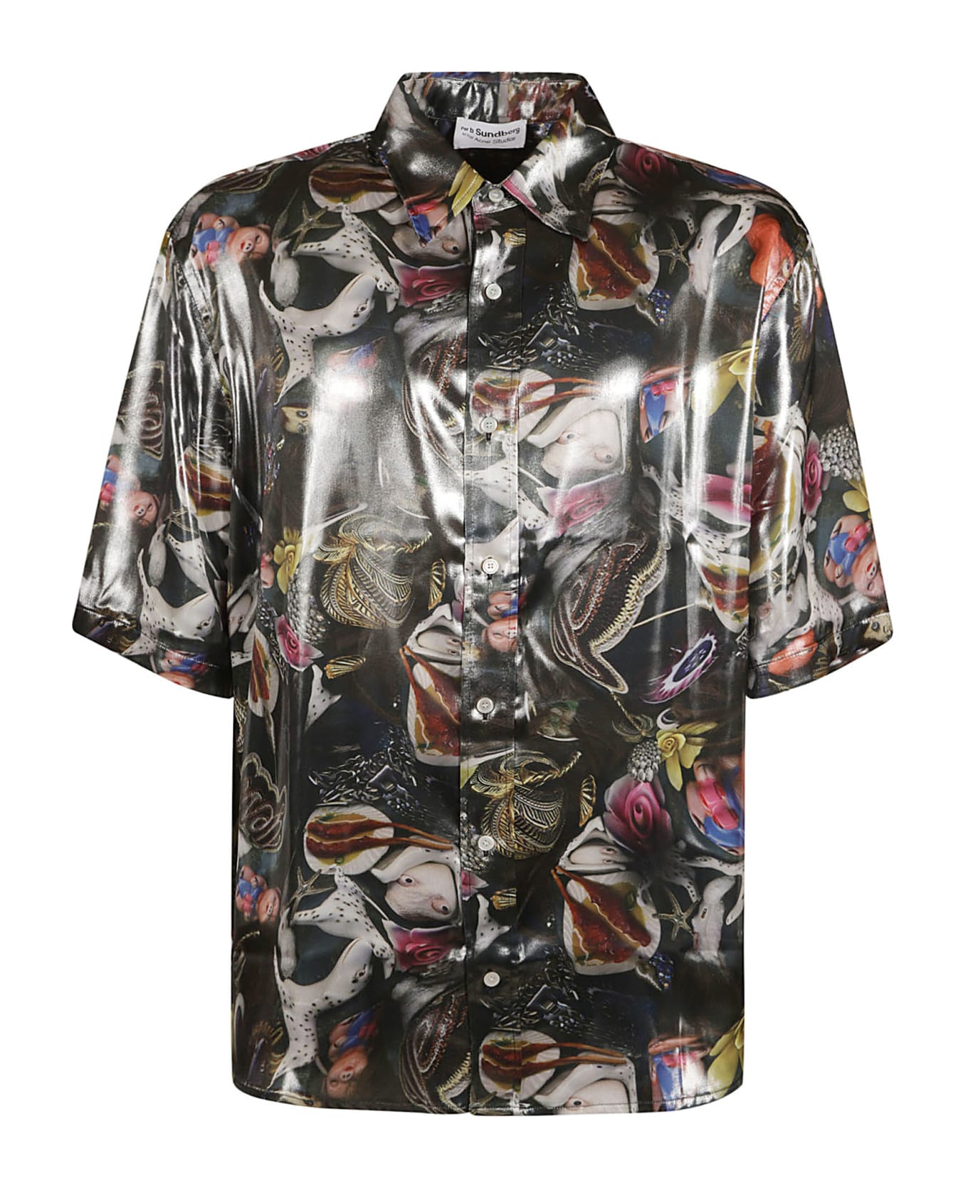 Acne Studios Glossy Printed Shirt - BLACK PRINT