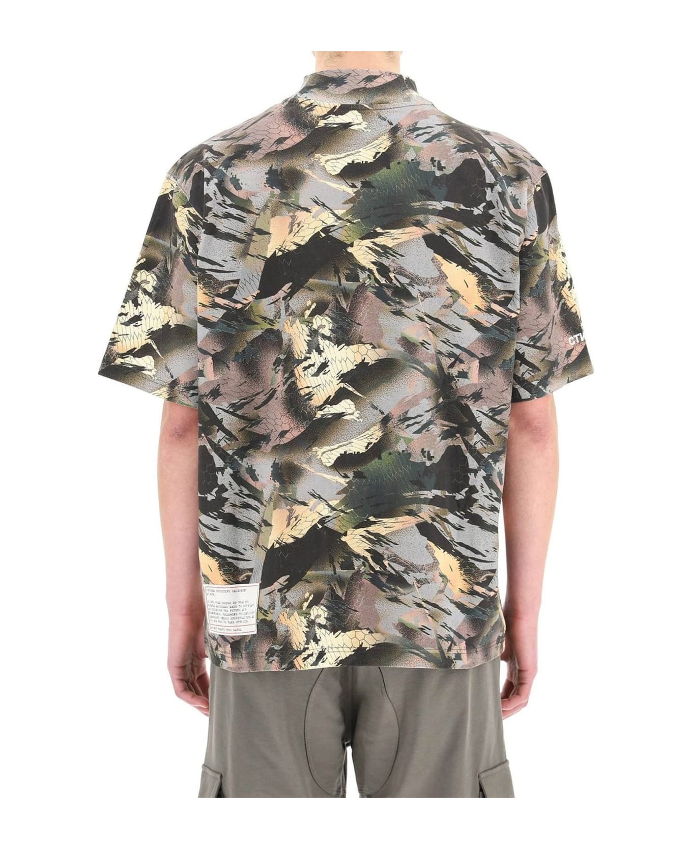 HERON PRESTON Camouflage Print T-shirt - Green