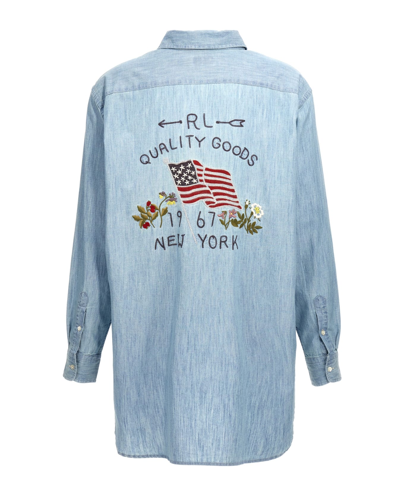 Polo Ralph Lauren Embroidery Detail Shirt Polo Ralph Lauren - Light Blue