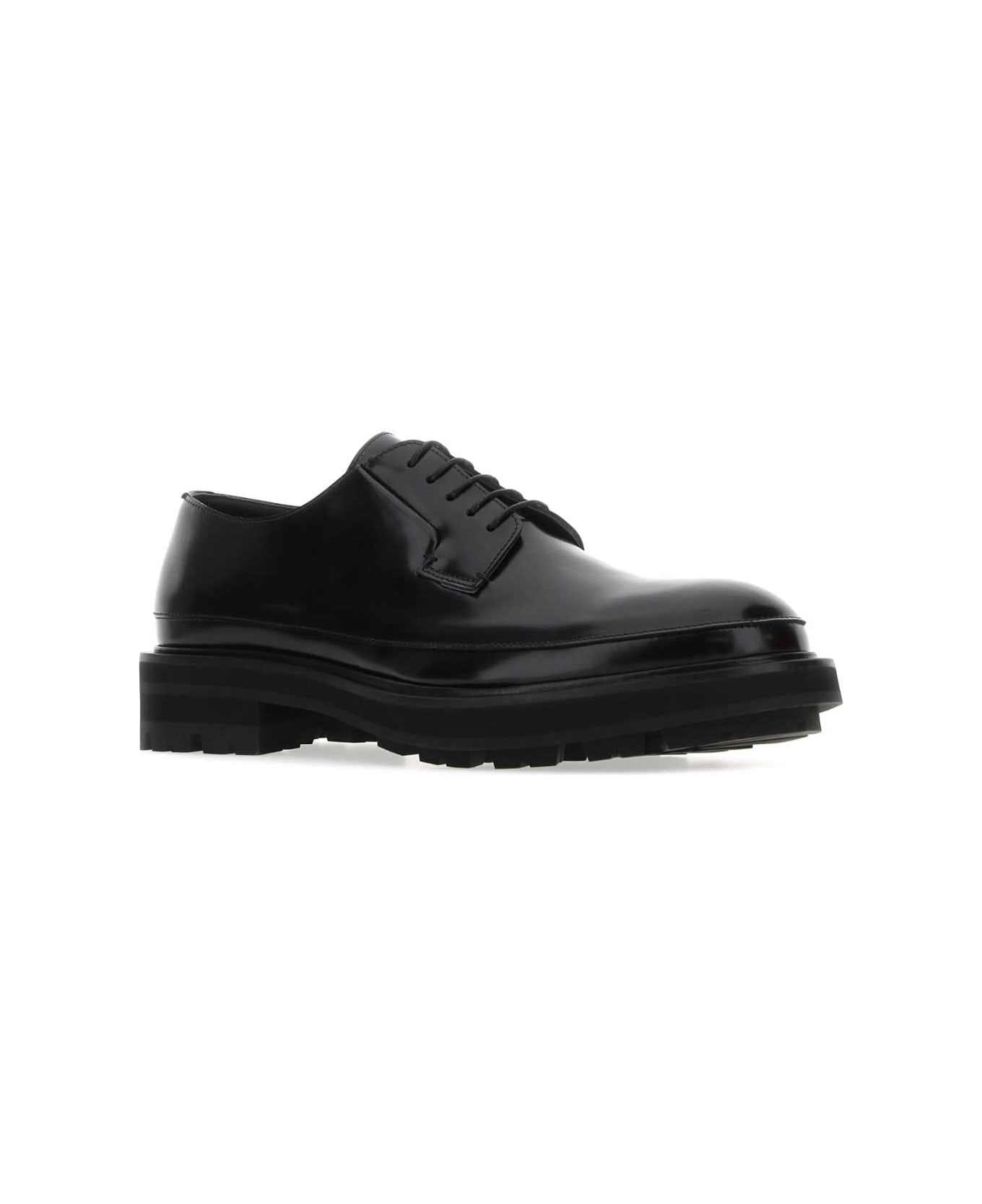 Alexander McQueen Black Leather Lace-up Shoes - 1000