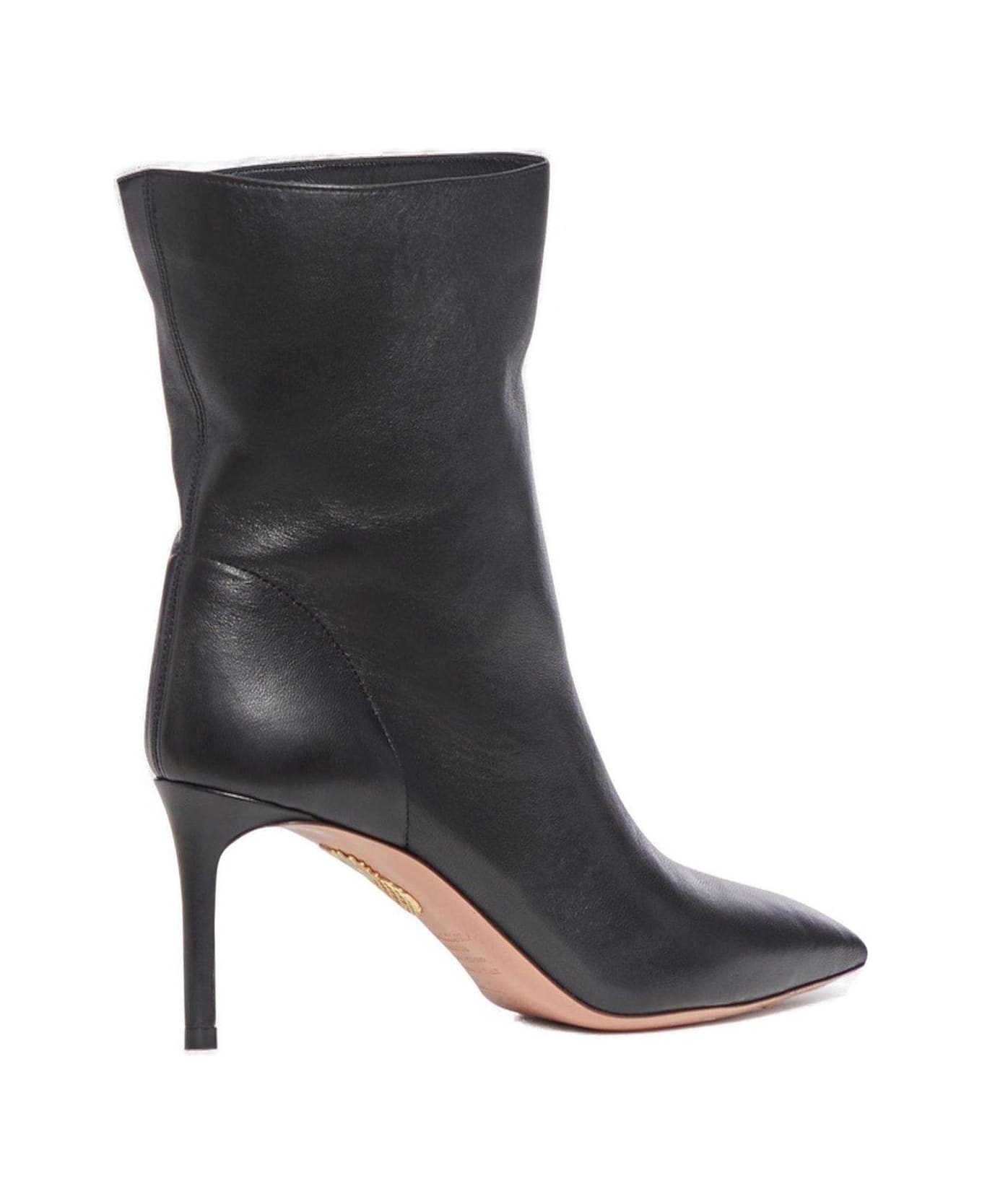 Aquazzura Matignon Pointed-toe Heeled Boots - Black