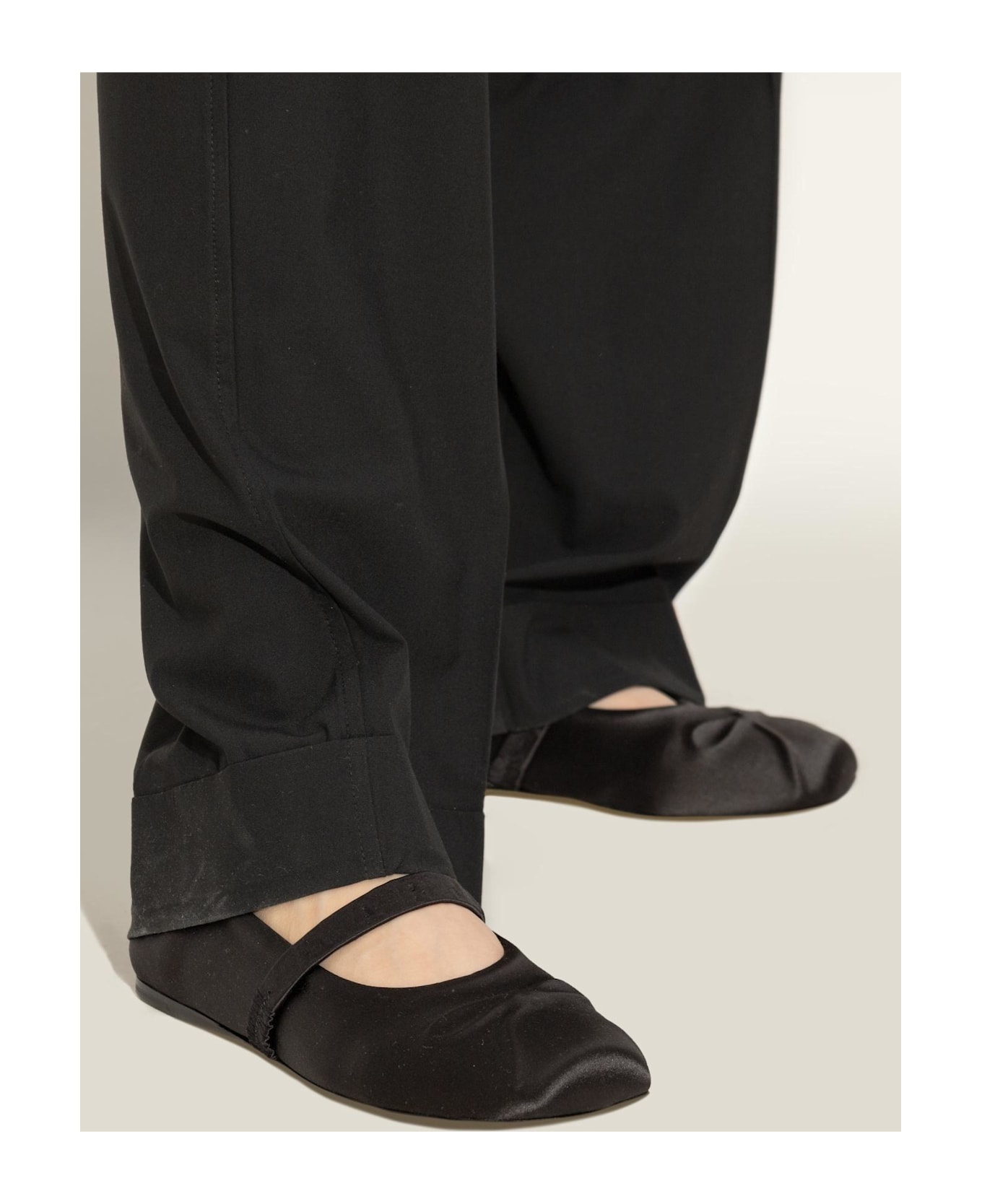 Marni Ballet Flats With A Bow - BLACK