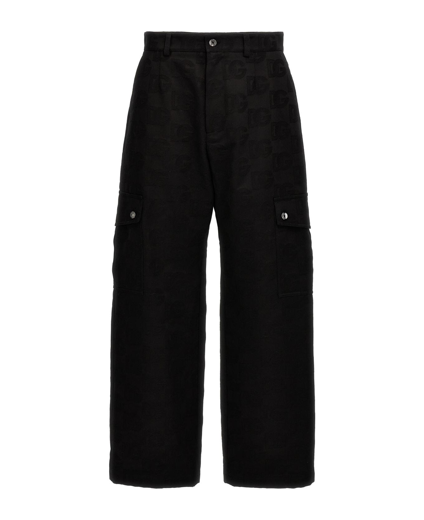 Dolce & Gabbana Cargo Cotton Pants - Black