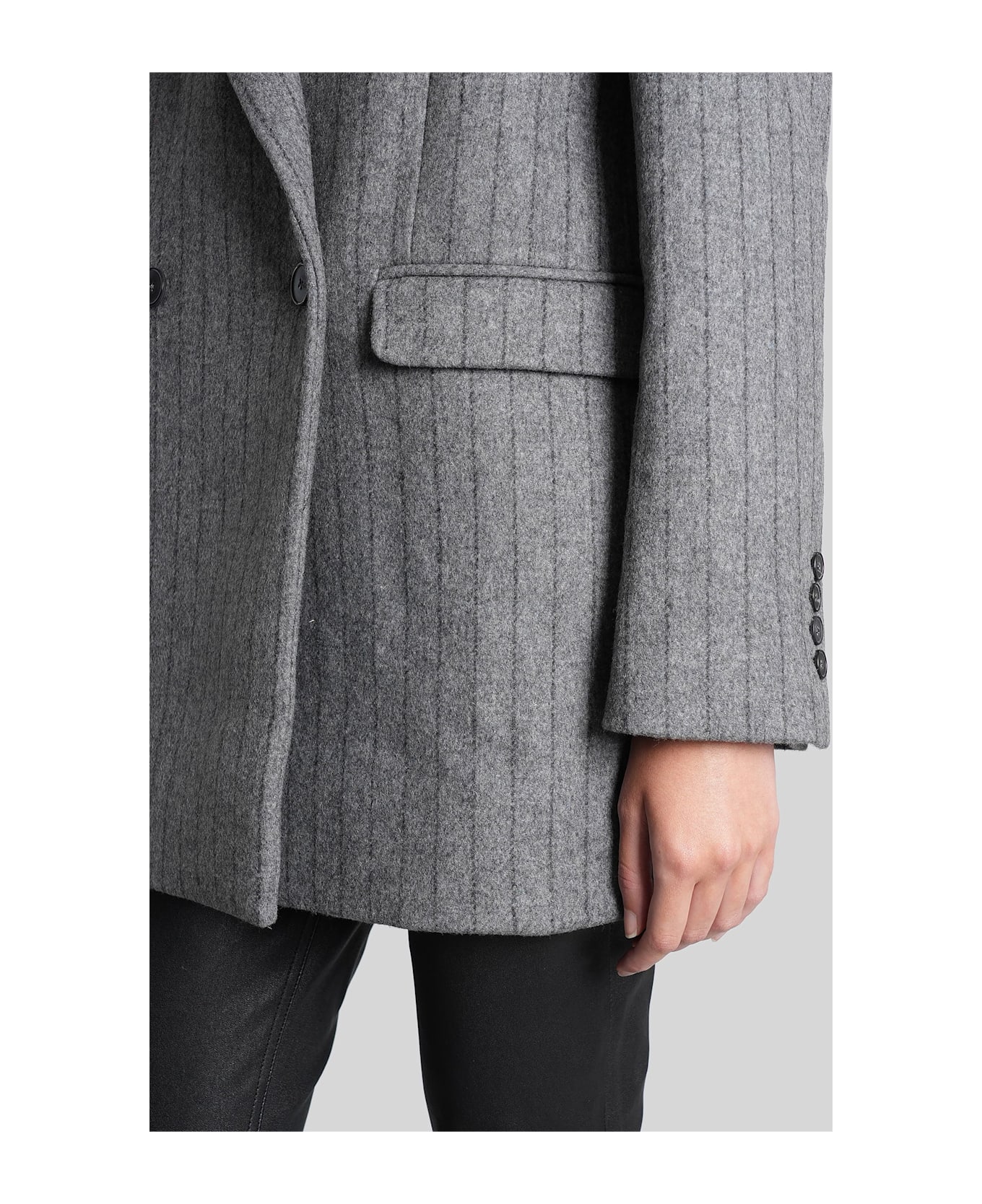 IRO Nimi Blazer In Grey Wool - grey