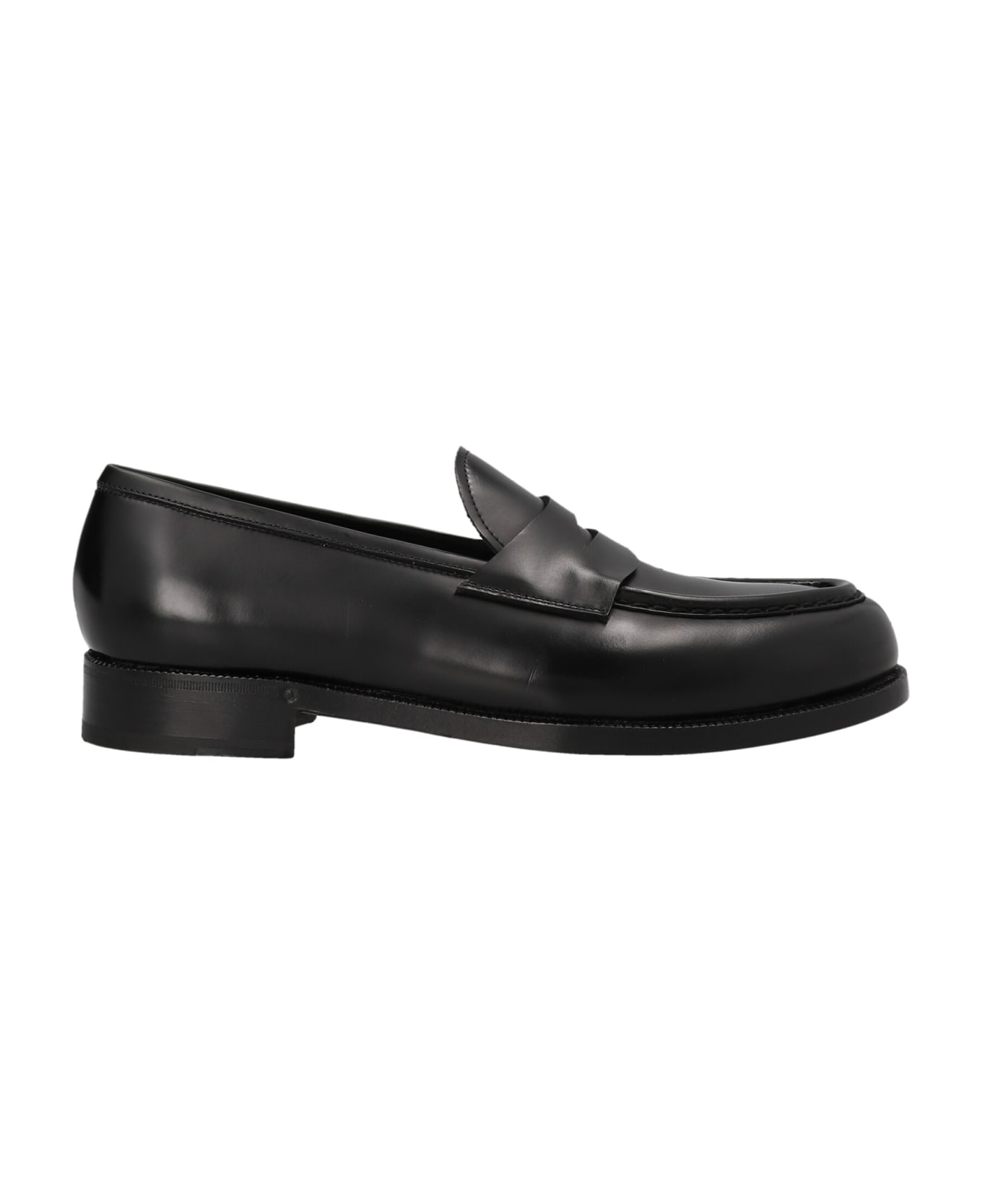 Lidfort Leather Loafers - Black   ローファー＆デッキシューズ