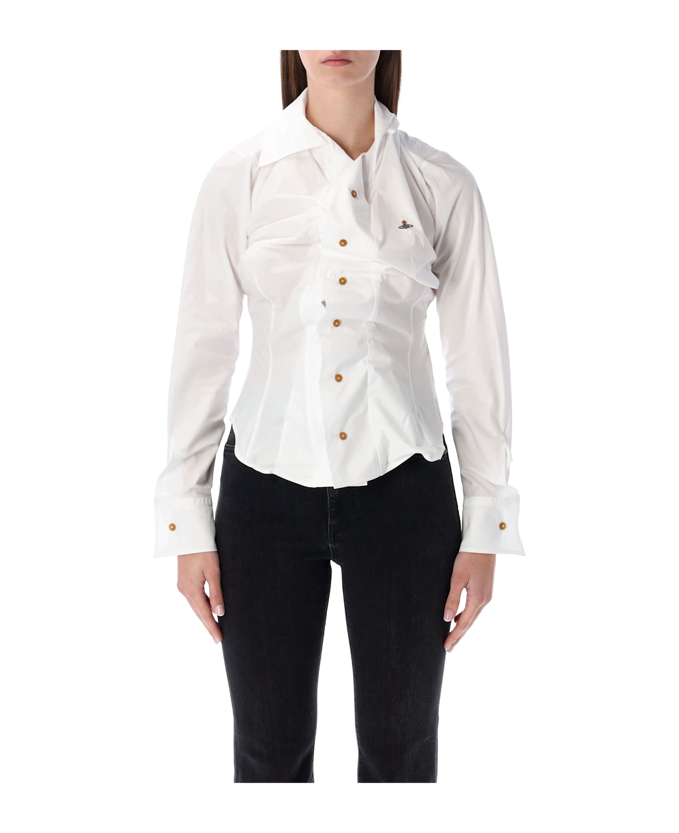 Vivienne Westwood White Drunken Sculpted Shirt - WHITE