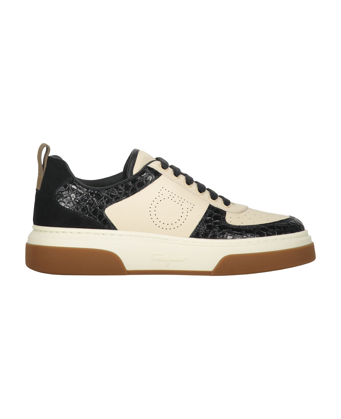 Ferragamo Leather Low-top Sneakers - Ivory