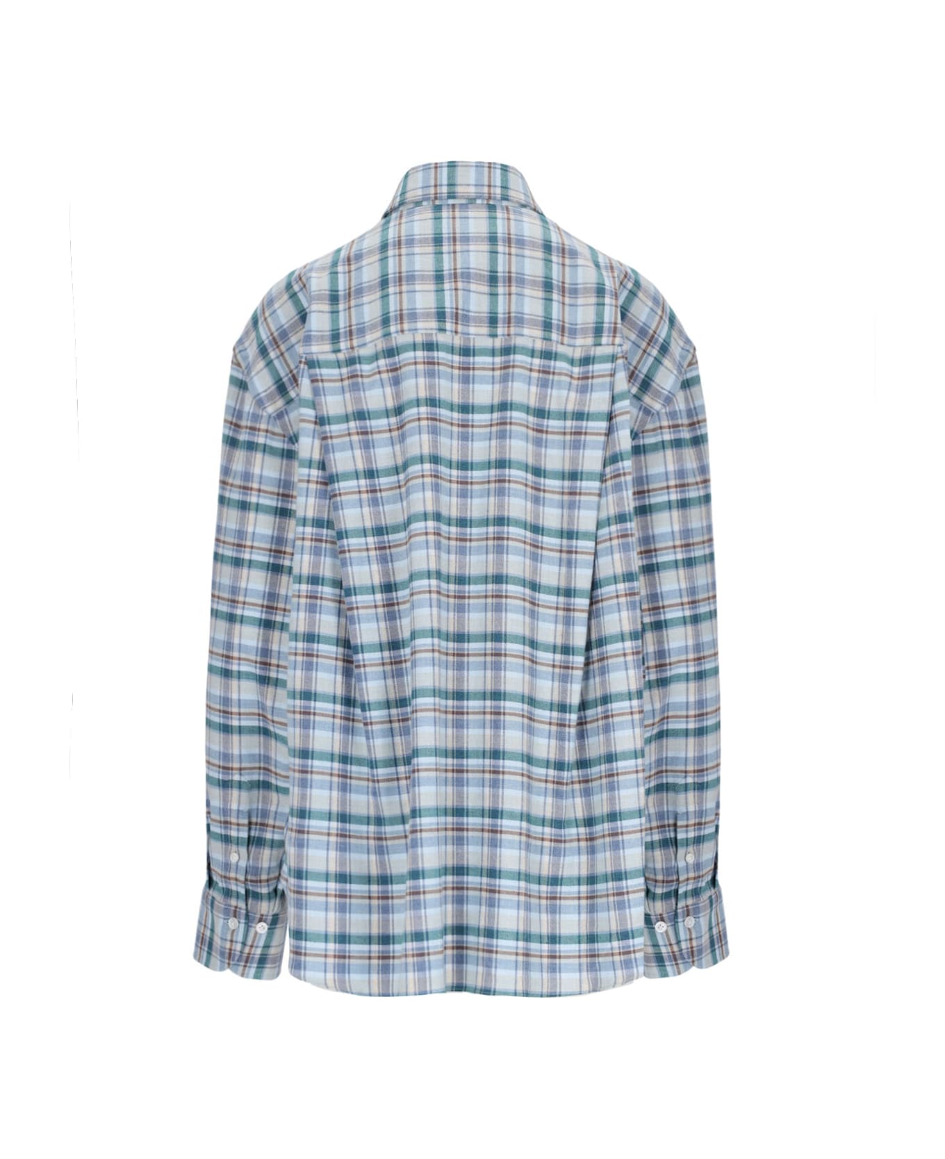 Finamore Check Shirt "oriana" - Light Blue