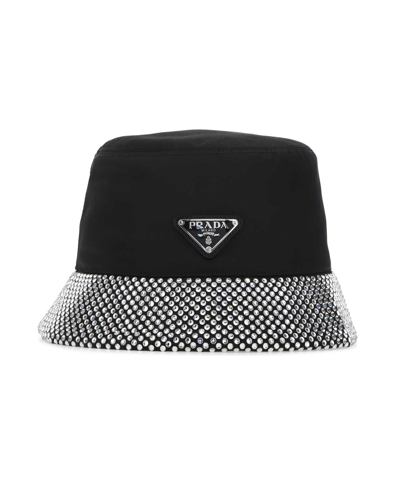 Prada Black Re-nylon ERA hat - F0T7O