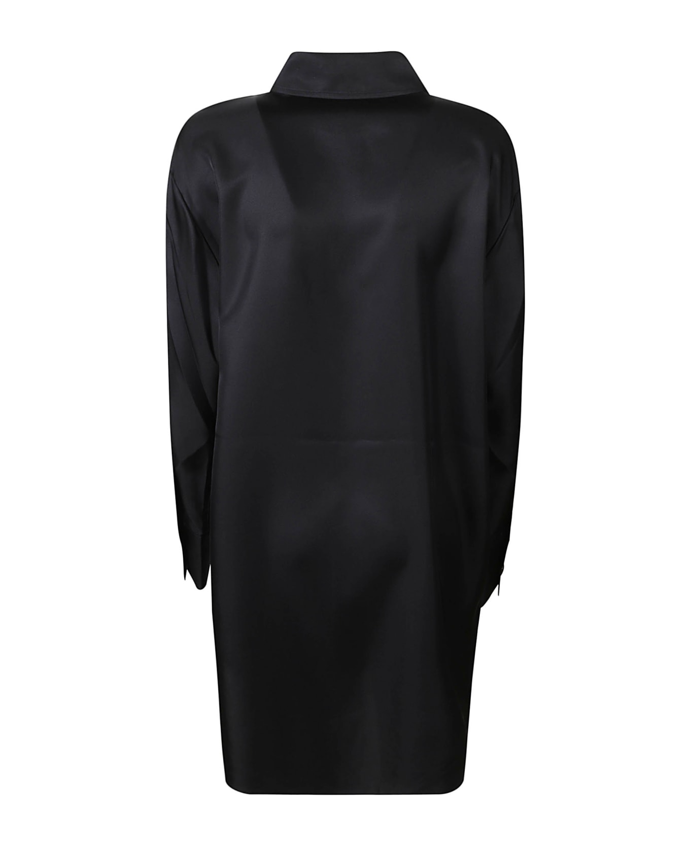 Róhe Long Plain Shirt Dress - Black