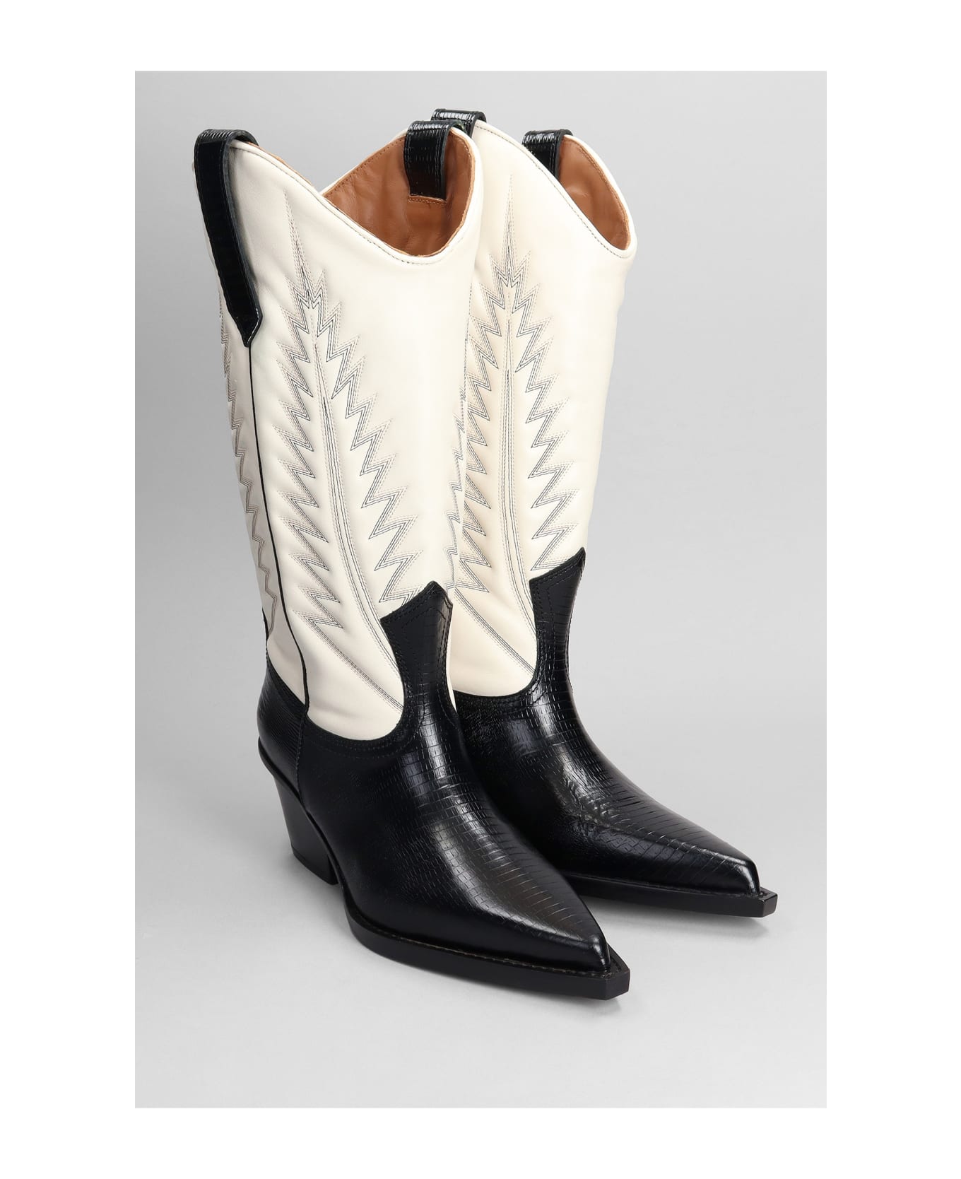 Paris Texas Rosario Texan Boots In Beige Leather ブーツ