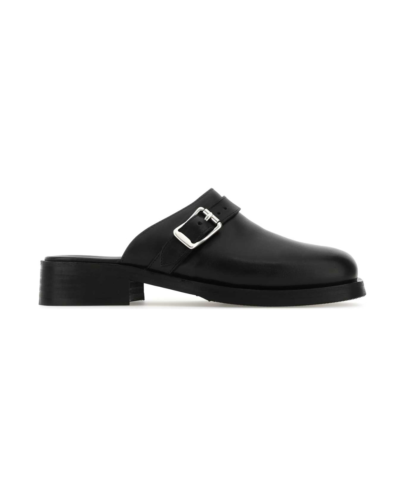 Our Legacy Black Leather Slippers - BLACKLEATHER