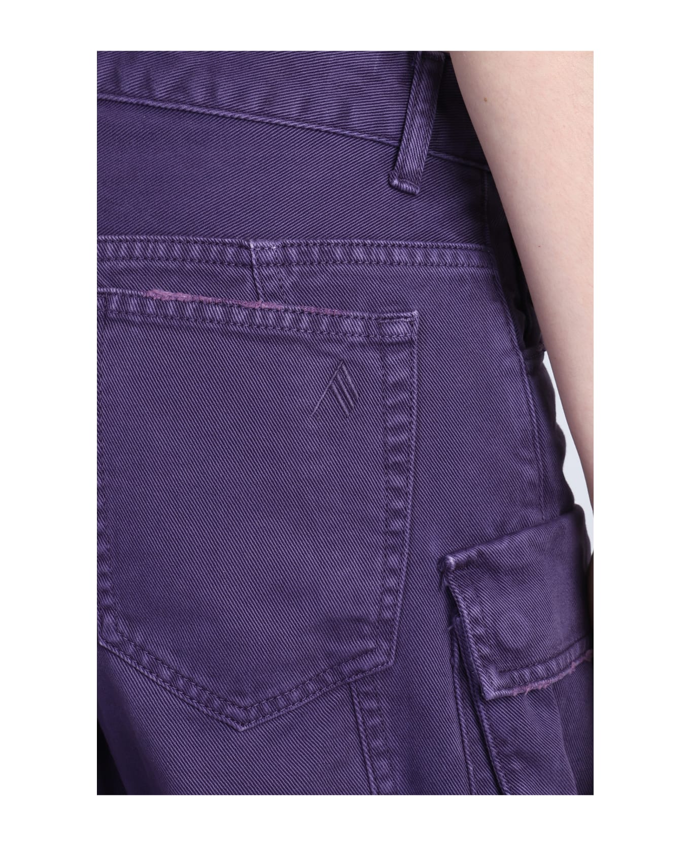 The Attico Fern Pants In Viola Cotton - PURPLE