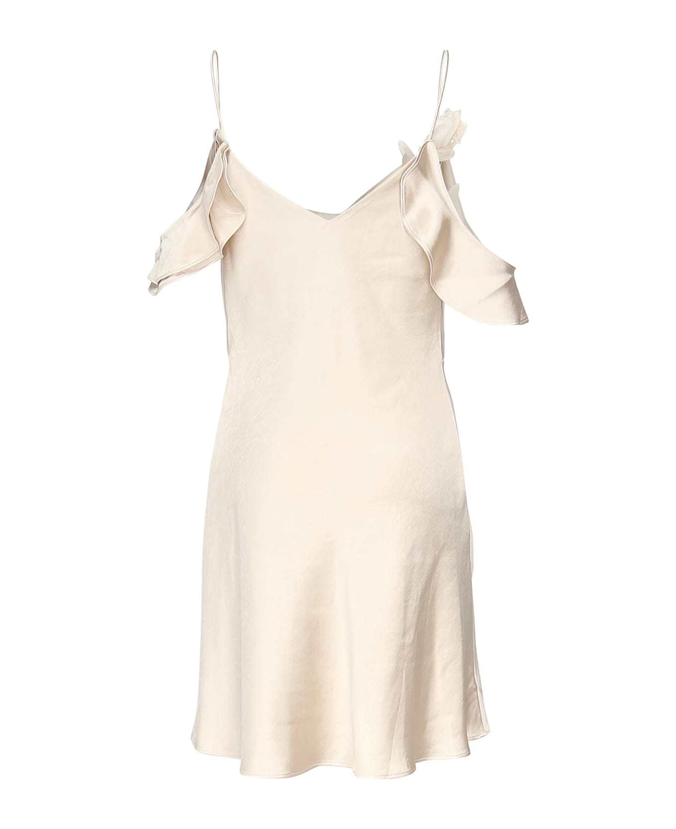 self-portrait Floral Mini Dress - Champagne