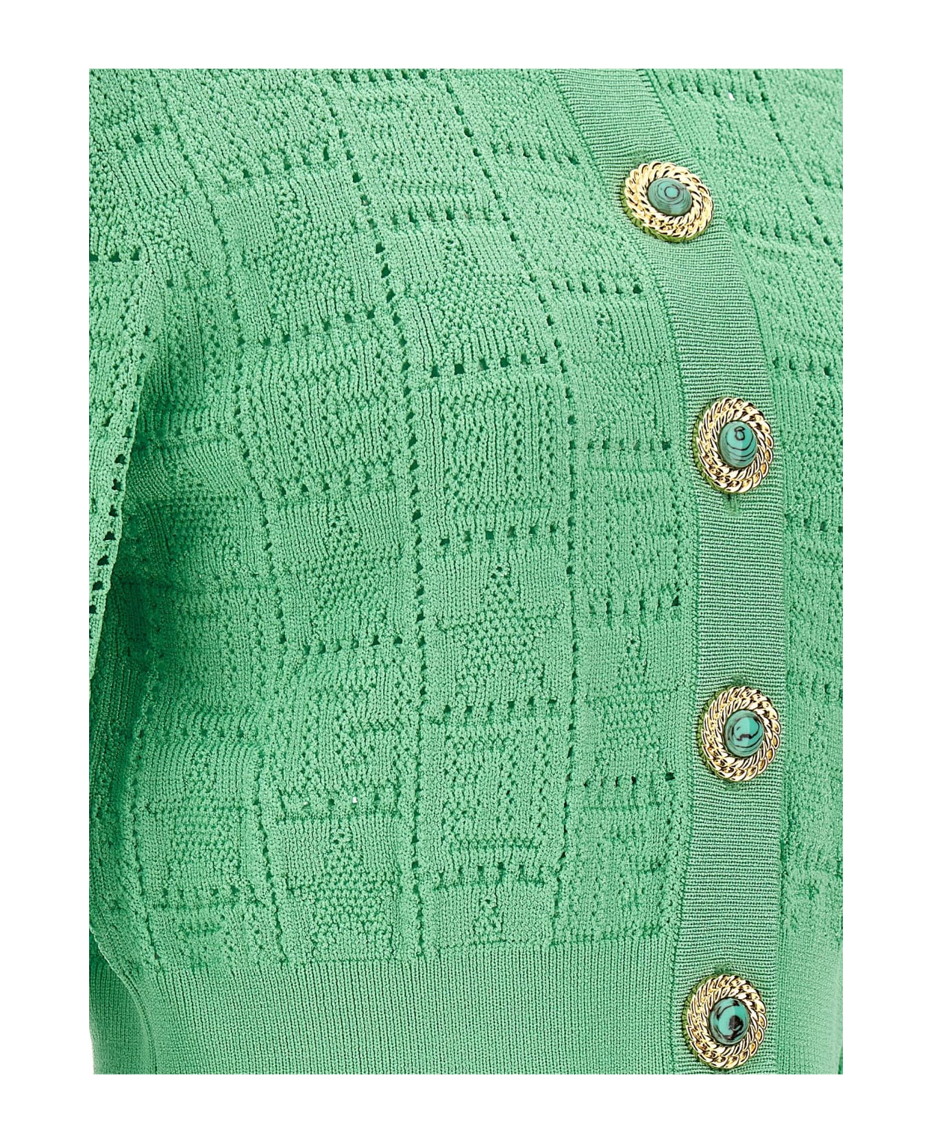 Balmain Monogramma Cardigan - Green