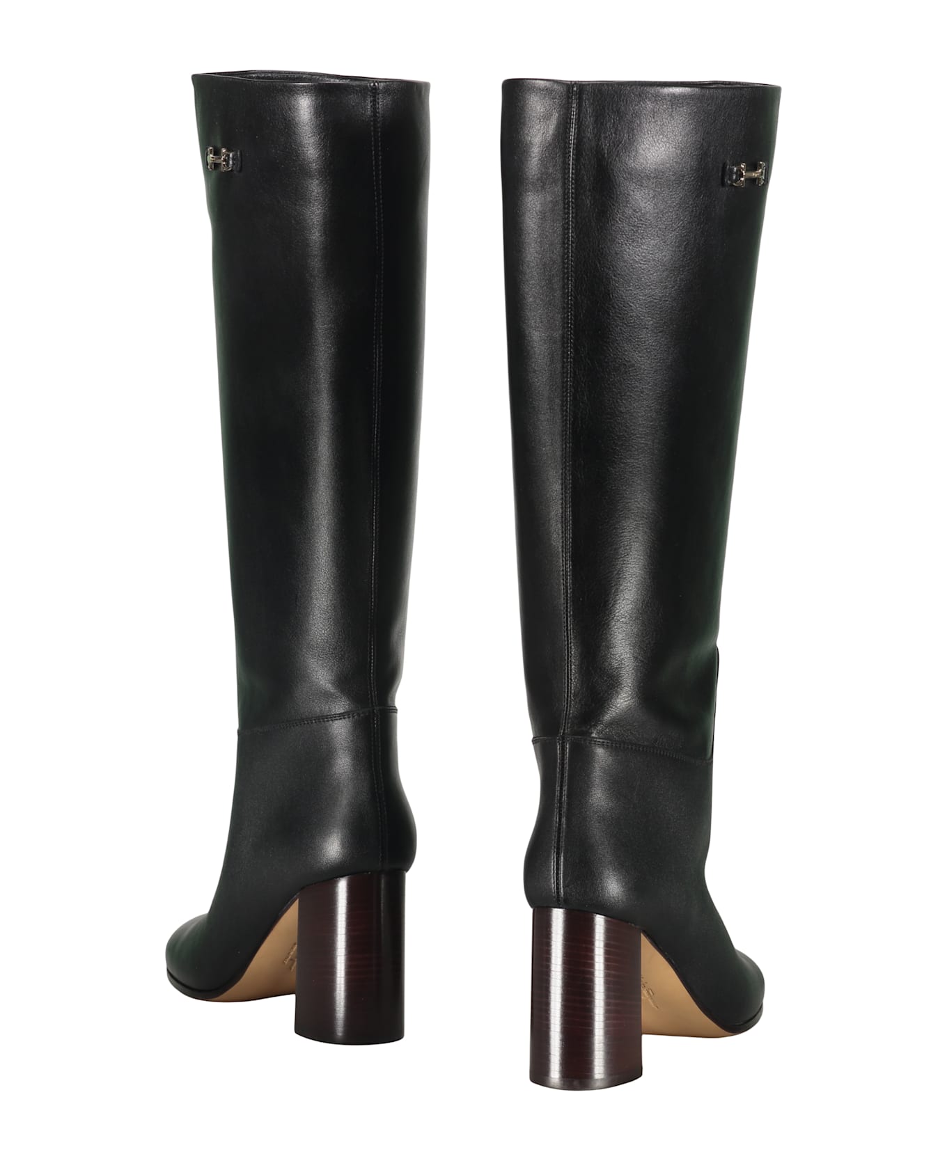 Ferragamo Leather Boots - black