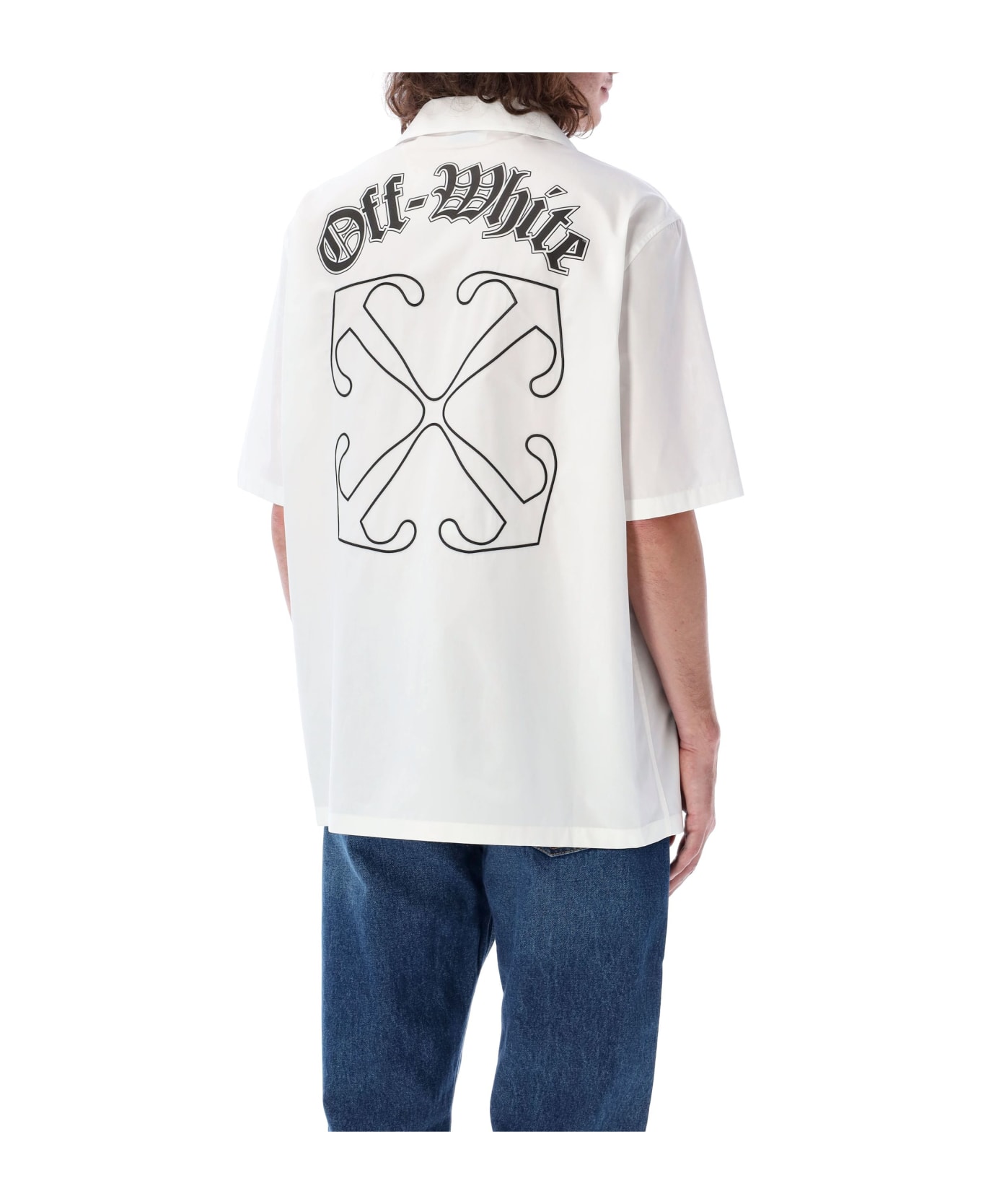 Off-White Gothic Arrow Bowling Shirt - WHITE