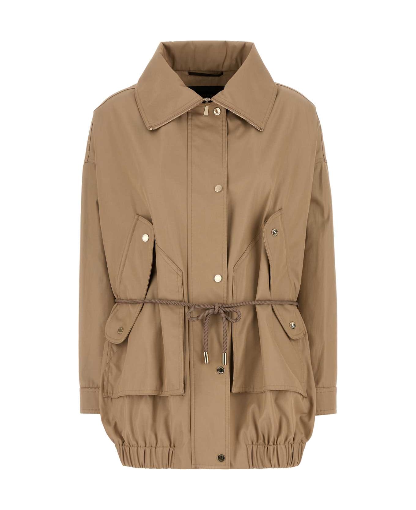 Moorer Camel Polyester Blend Olinda Parka - CAMMELLO