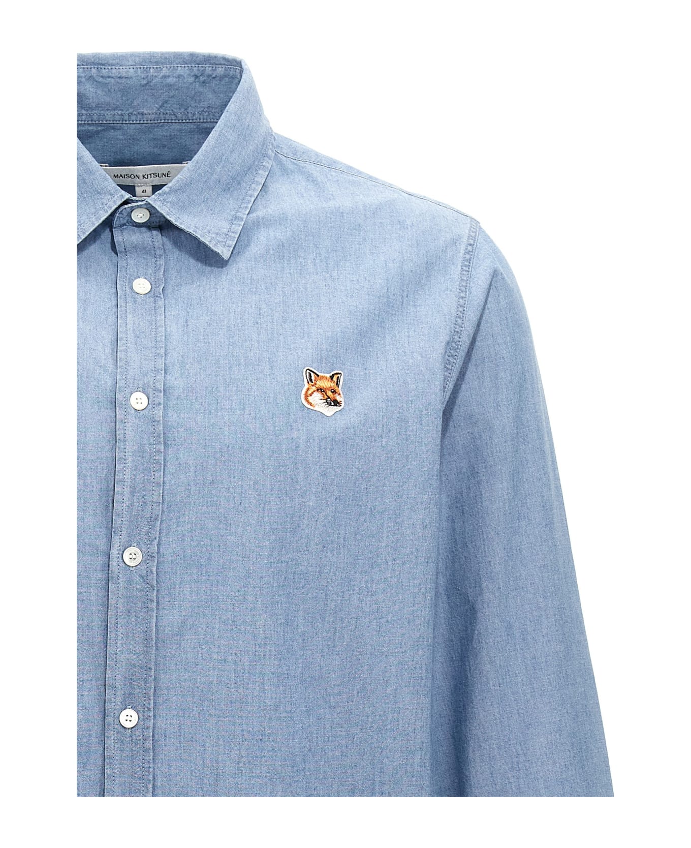 Maison Kitsuné 'fox Head Classic' Shirt - Light Blue シャツ