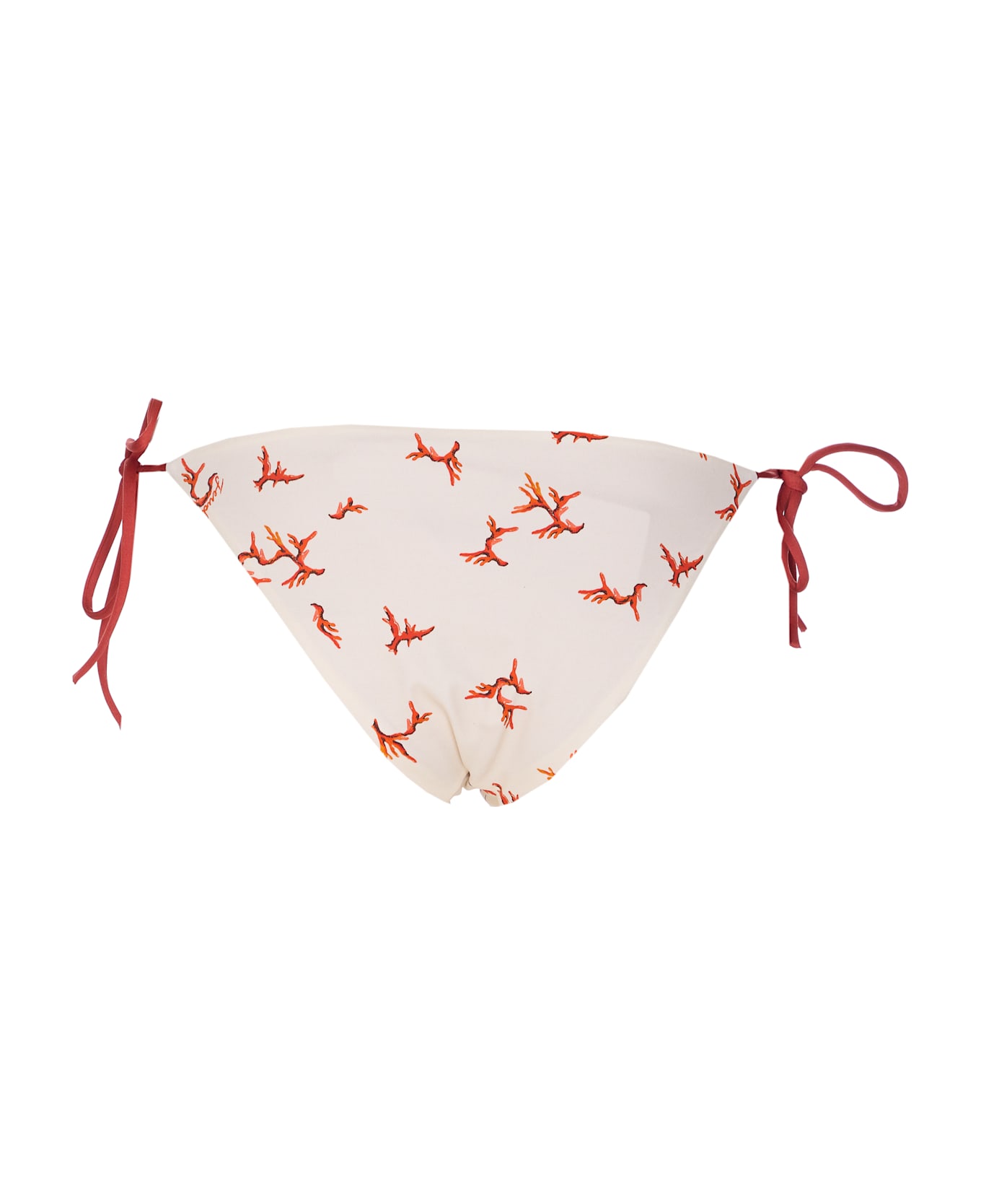 Fendi Coral Print Bikini Bottom - White