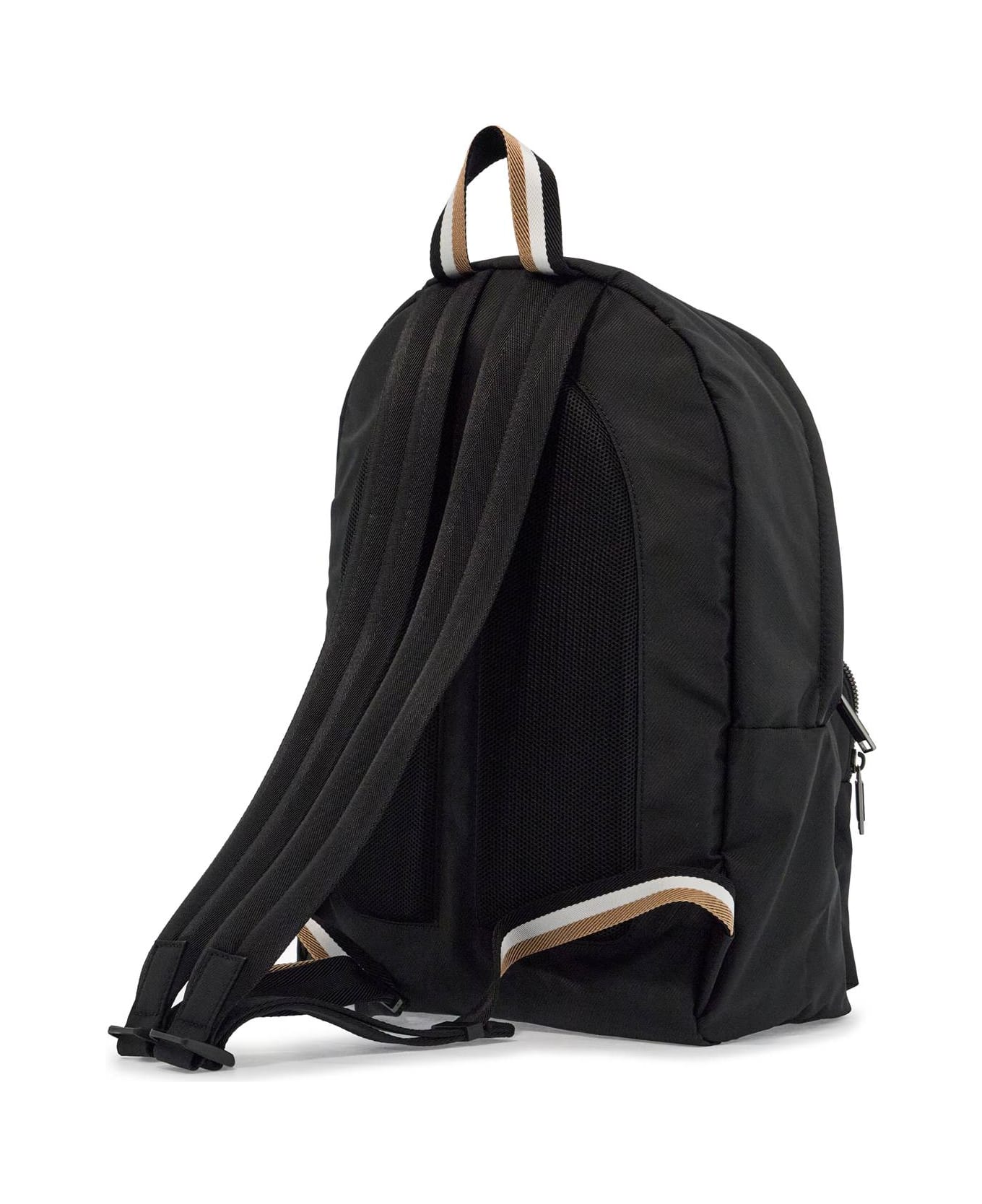 Hugo Boss Elegant And Functional Black Backpack In Rpl With Front Pocket Catch_3.0 - Black