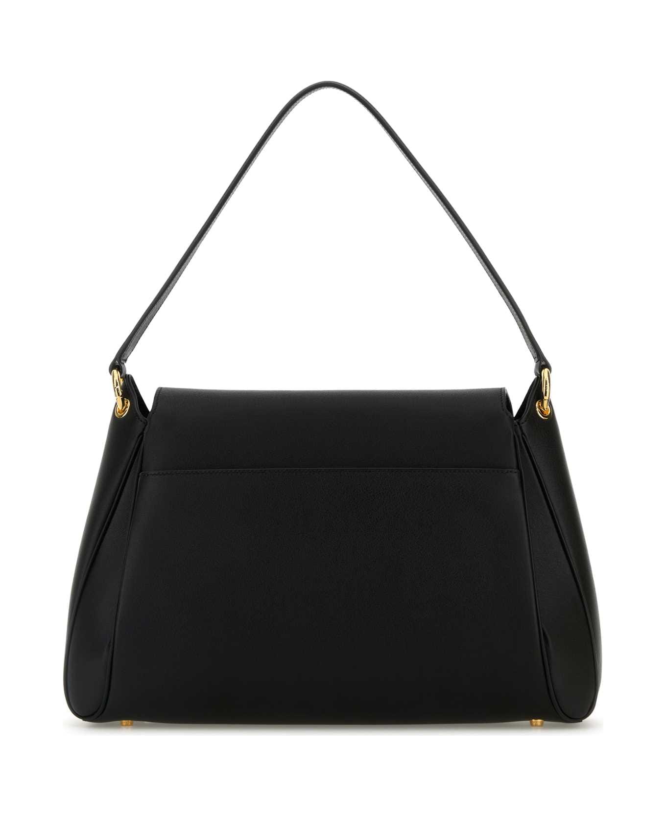 Tom Ford Black Leather Medium Tara Shoulder Bag - BLACK