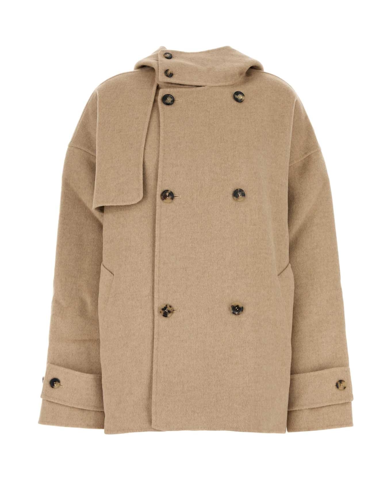 J.W. Anderson Beige Wool Coat - CLAYMELANGE