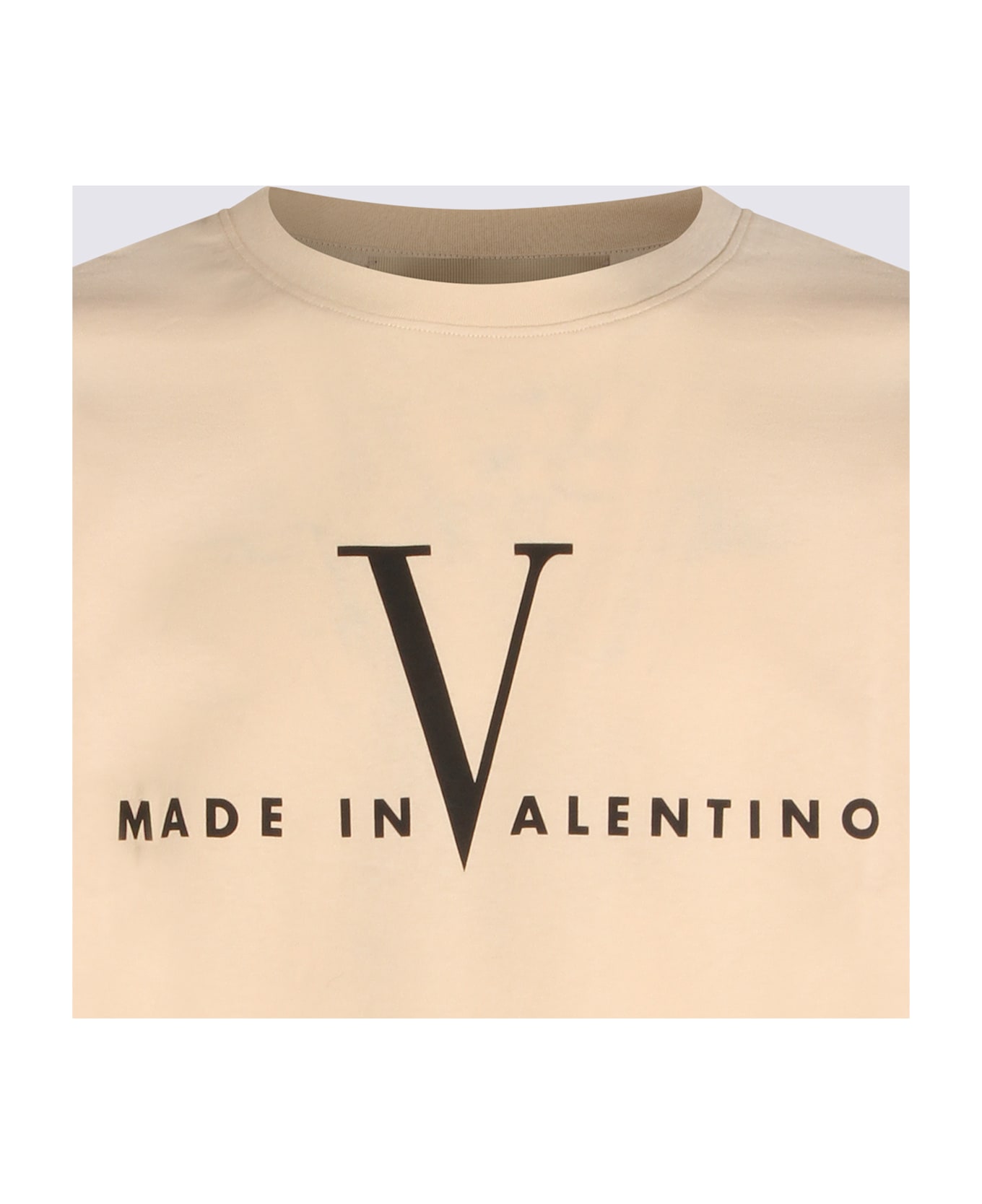 Valentino Beige Cotton T-shirt - burro