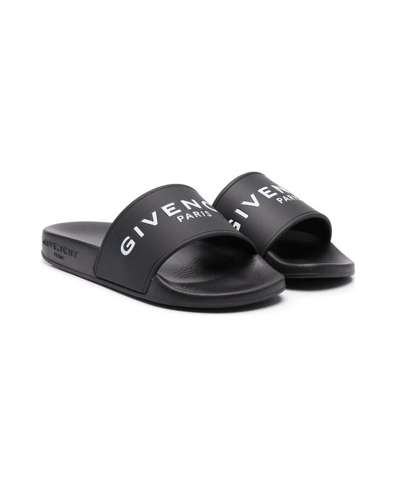 Givenchy Black Pvc Slippers - Nero