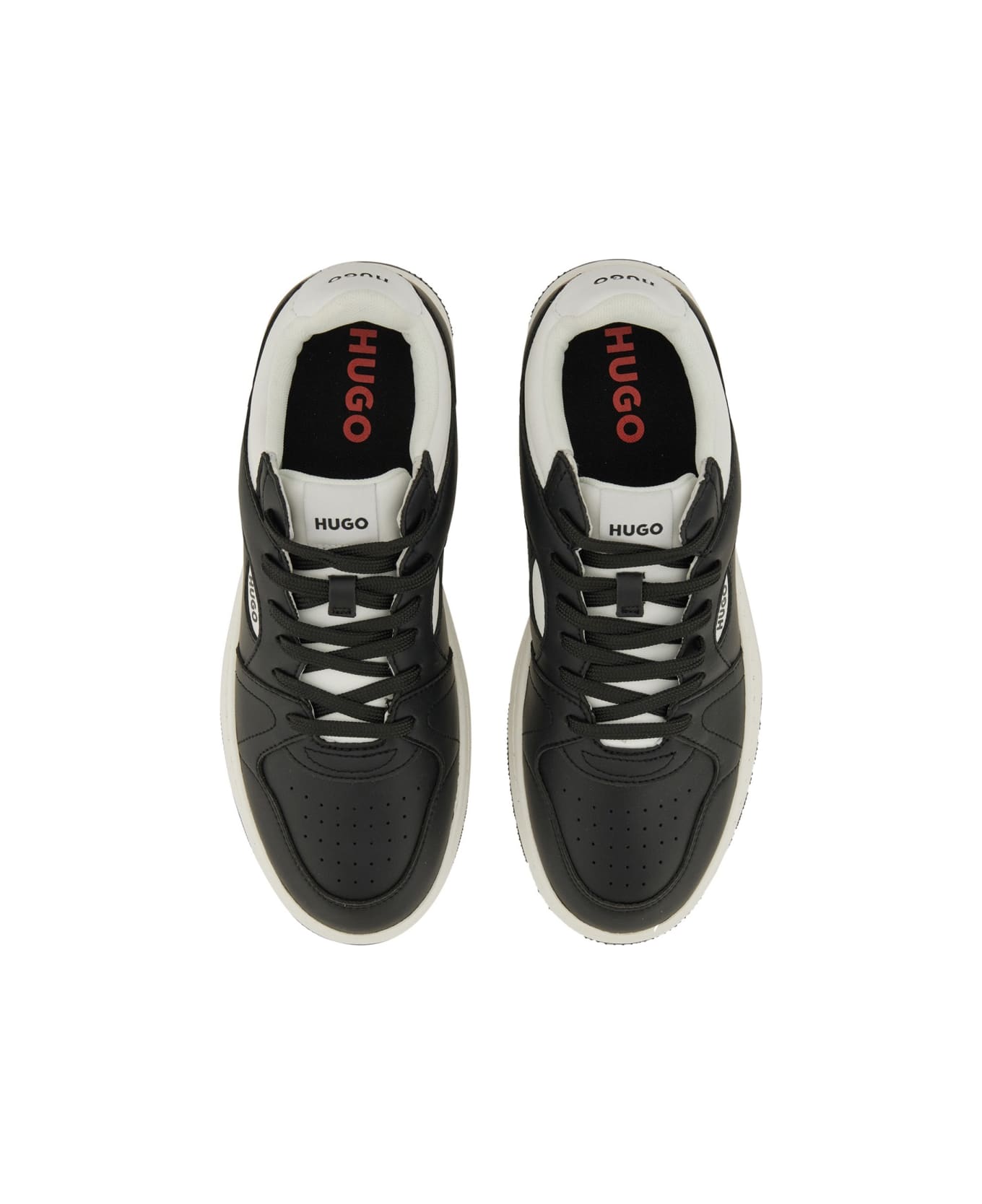 Hugo Boss Leather Sneaker - BLACK スニーカー