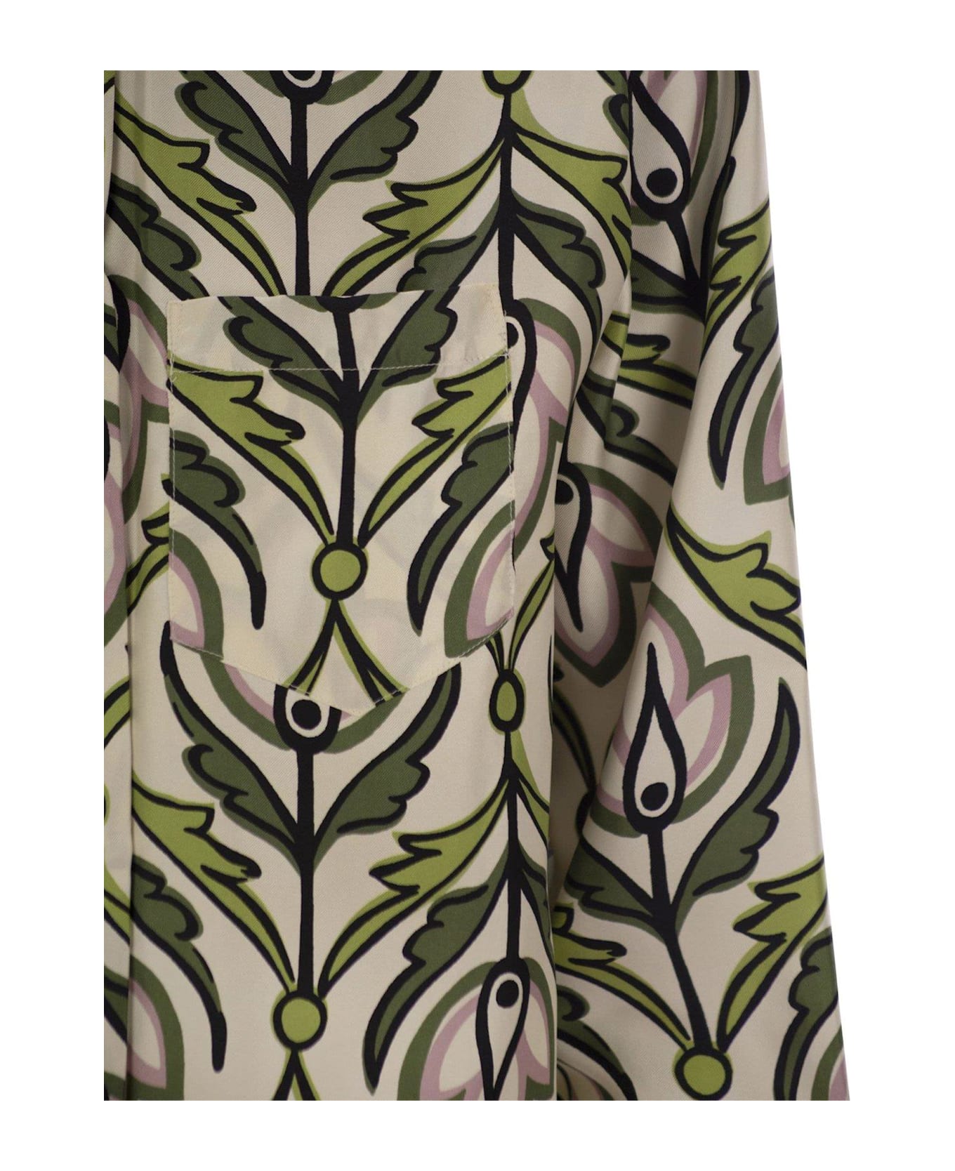 Weekend Max Mara Max Mara Weekend Enfasi Long-sleeved Shirt - Bianco/Verde