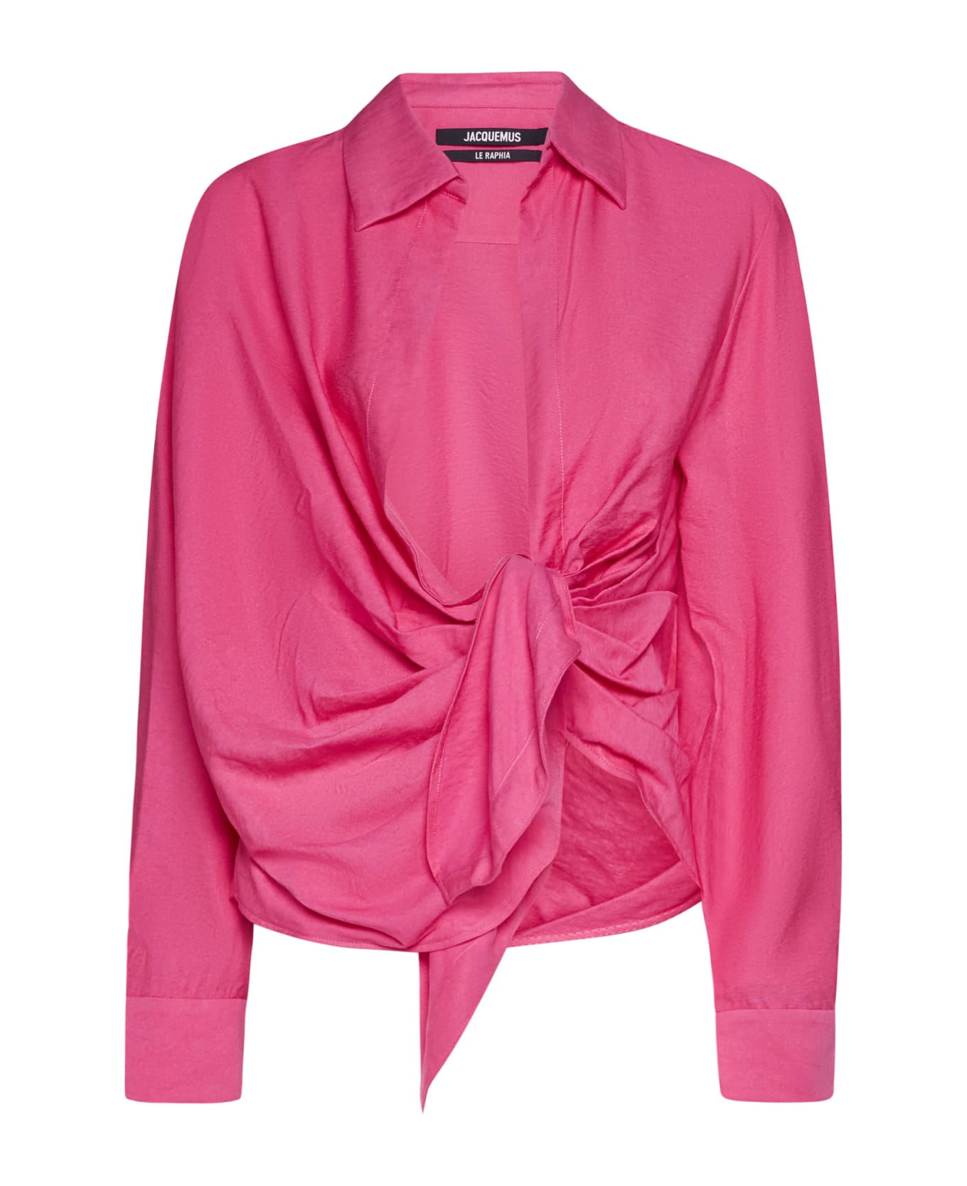Jacquemus La Chemise Bahia Draped Shirt - Pink