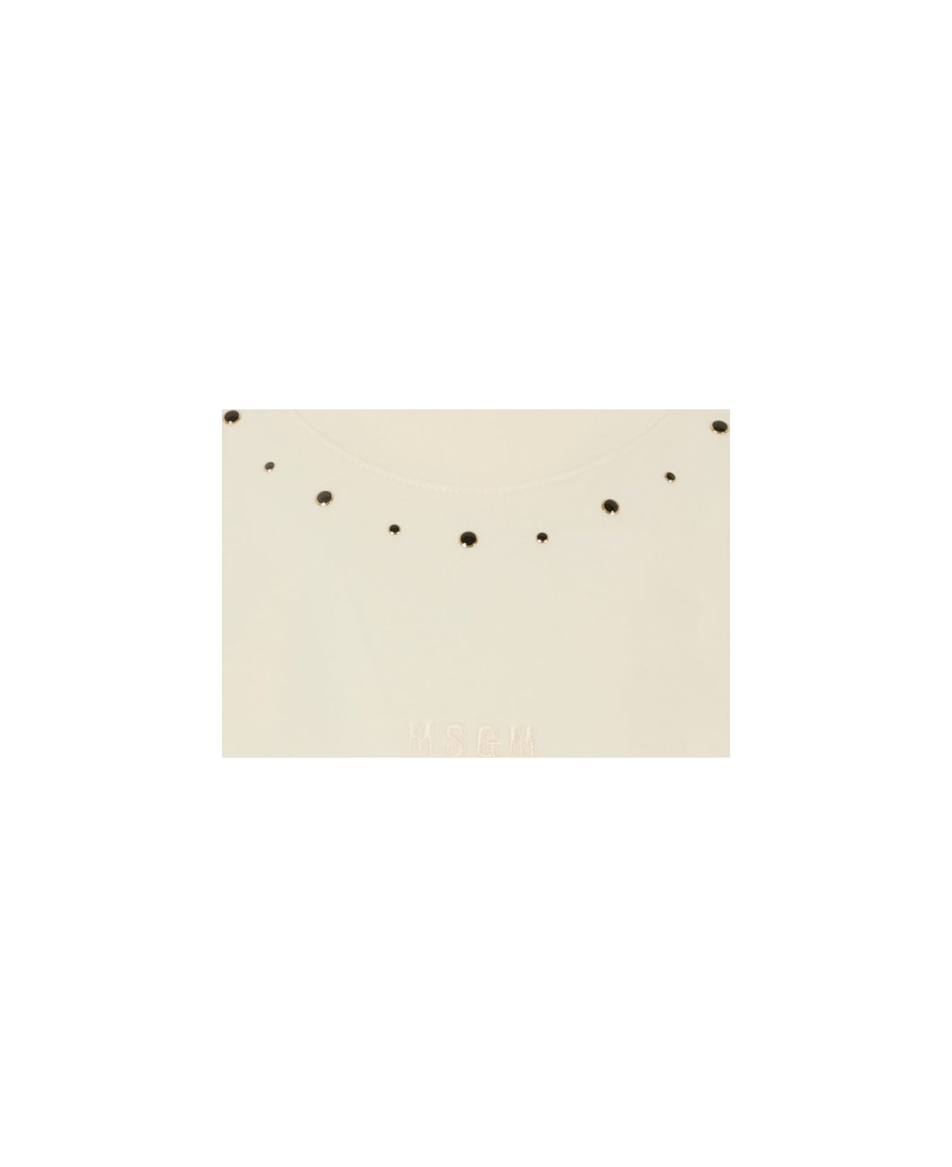 MSGM Kids Studded T-shirt - White