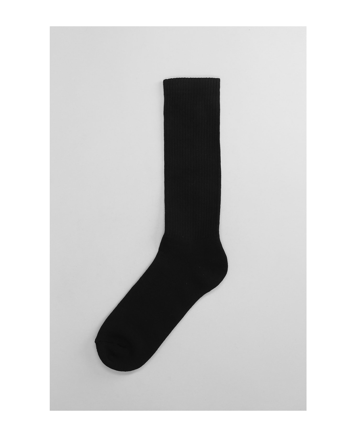 Palm Angels Socks In Black Cotton - BLACK-WHITE 靴下