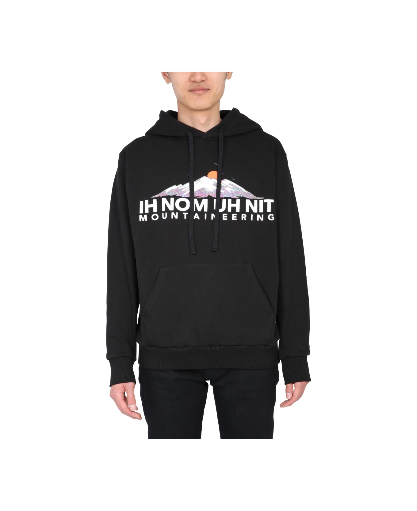 ih nom uh nit Hoodie - BLACK フリース