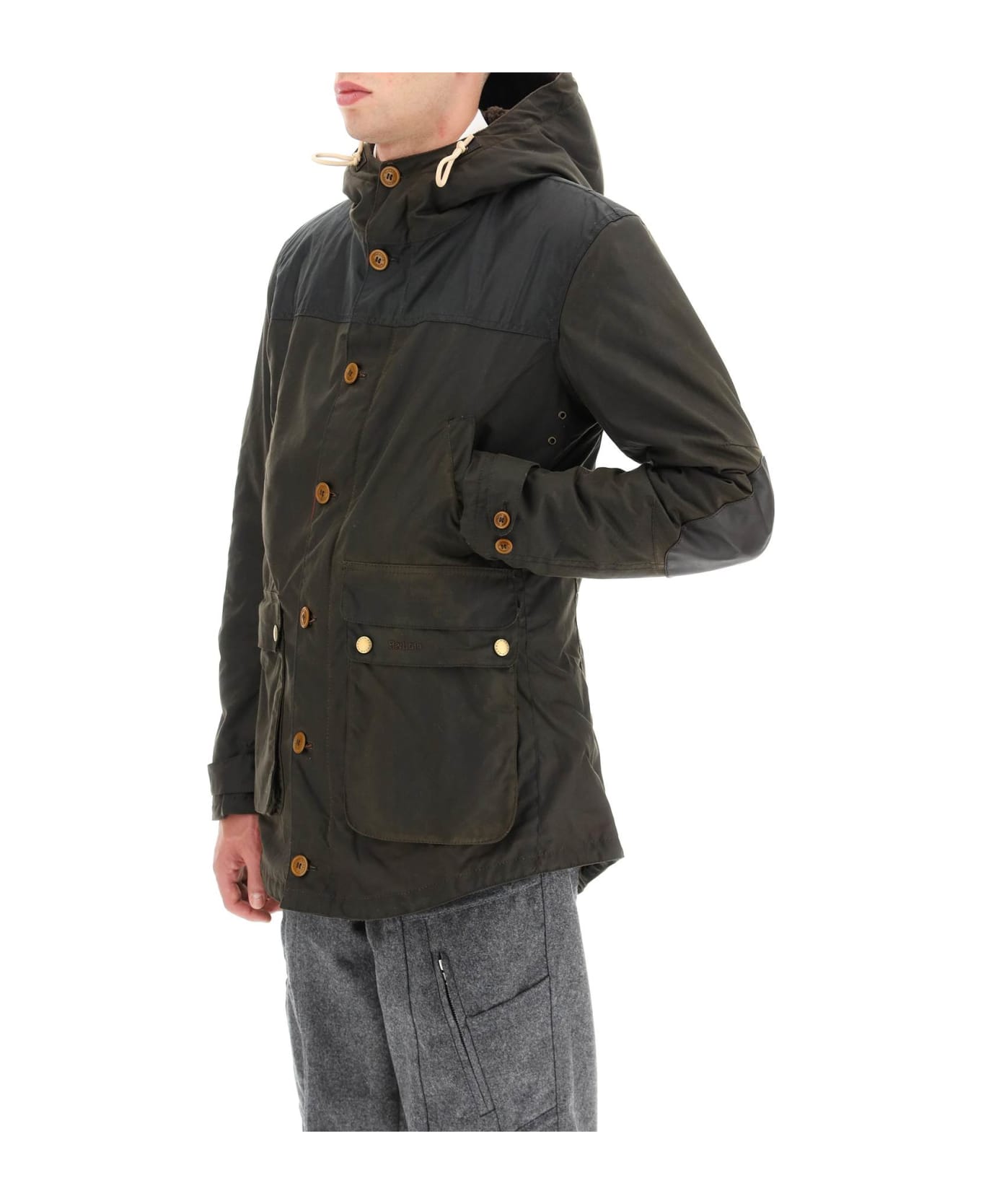 Barbour Game Dark Green Cotton Parka - Green