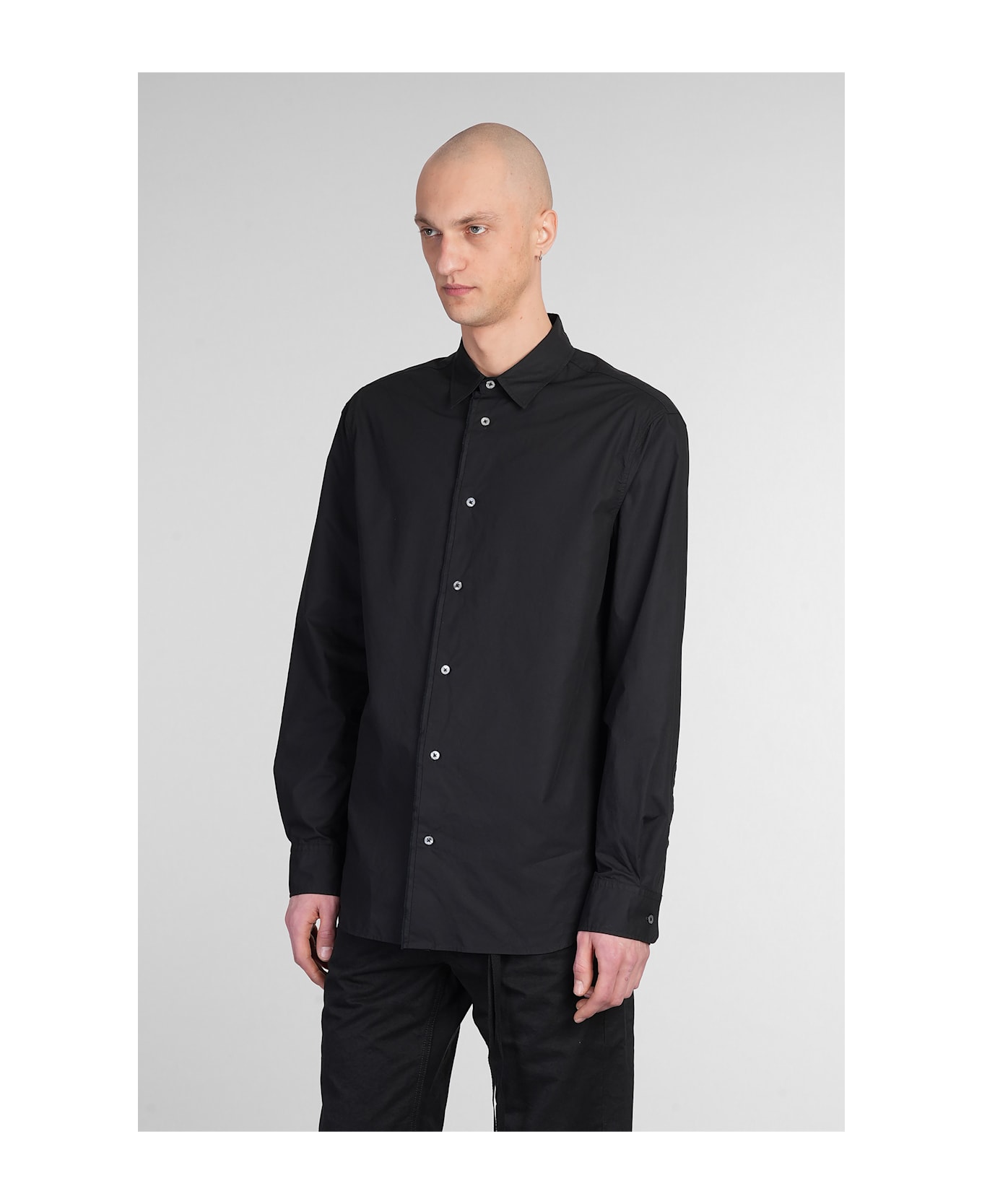 Ann Demeulemeester Haaken Shirt In Black Cotton - black
