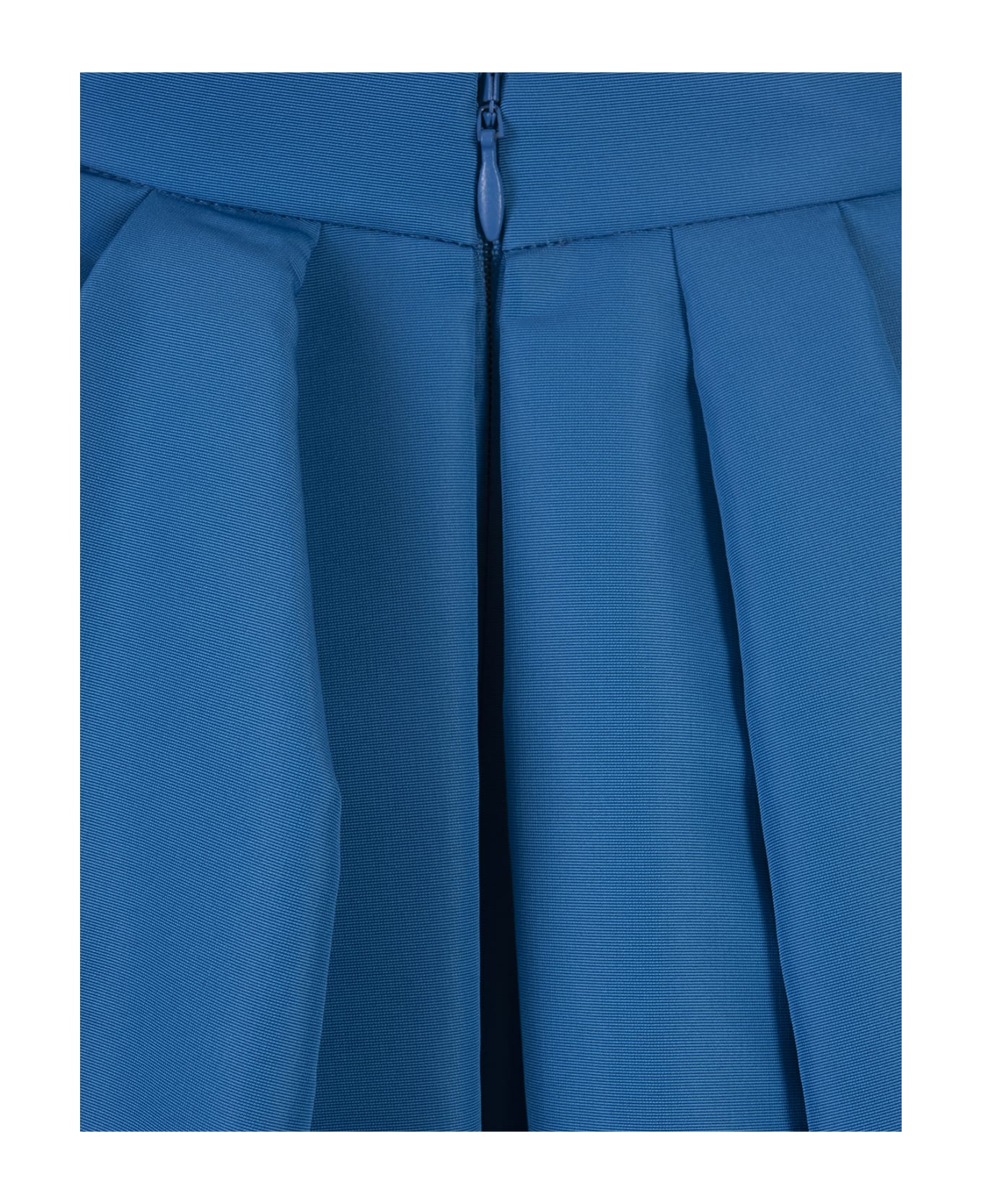 Alexander McQueen Lapis Lazuli Blue Curled Midi Skirt - Blue