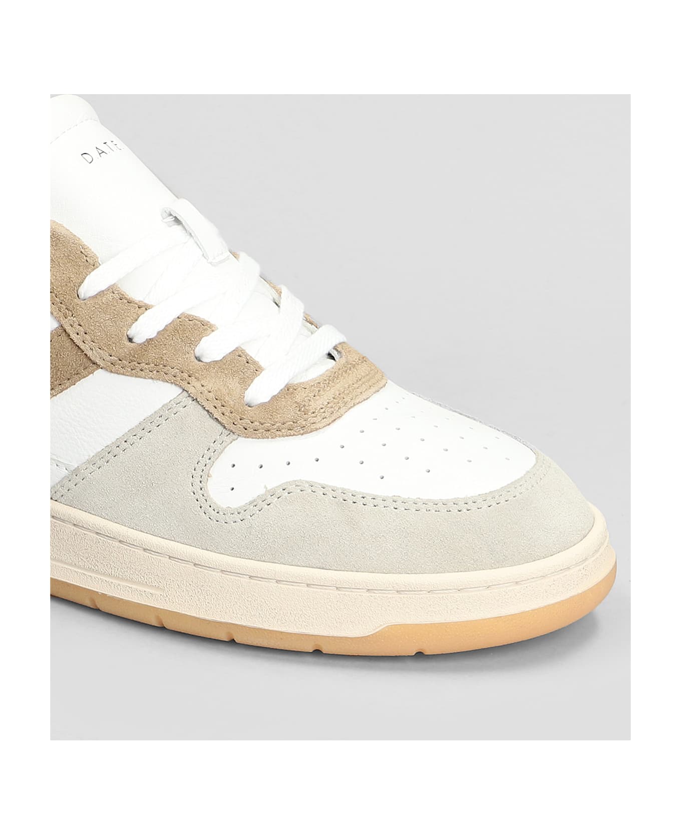 D.A.T.E. Court 2.0 Sneakers In White Suede And Leather - white