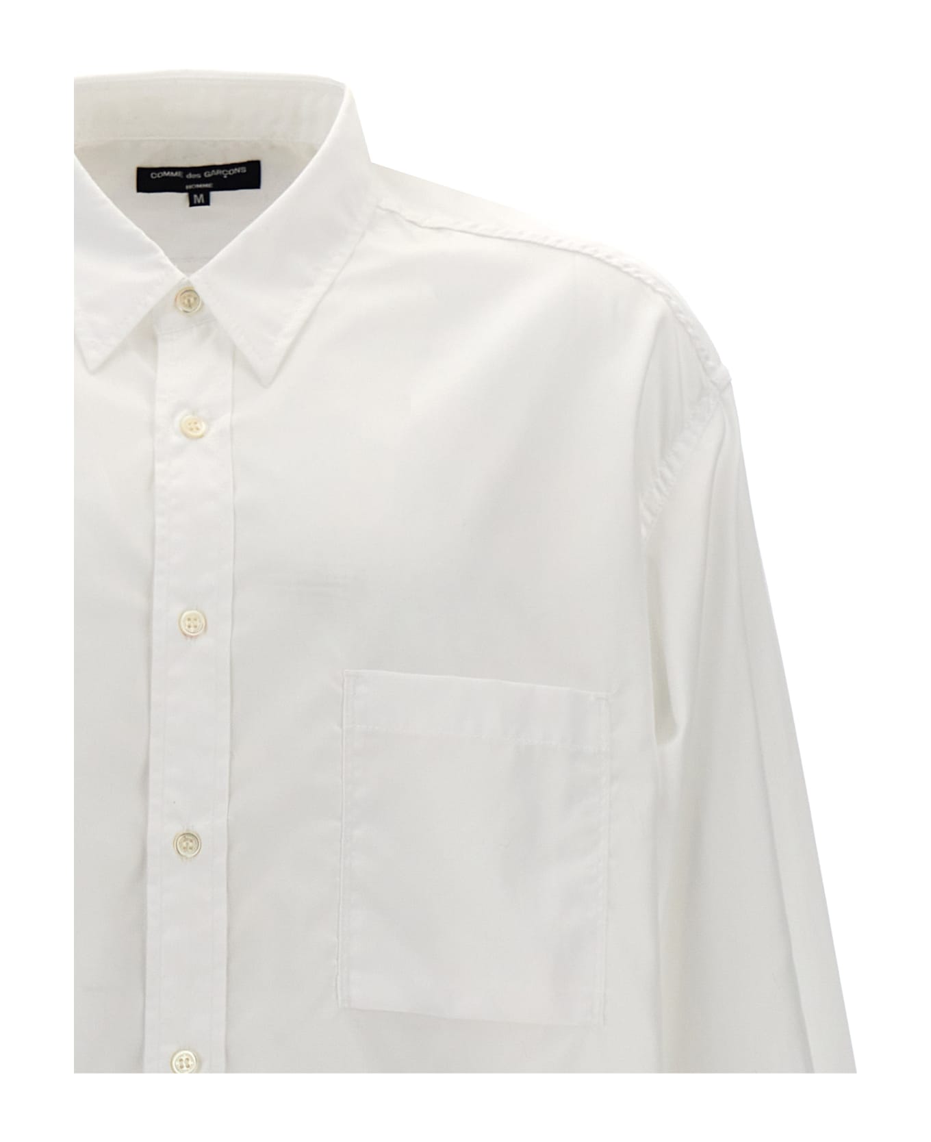 Comme des Garçons Homme Logo Embroidery Shirt - White