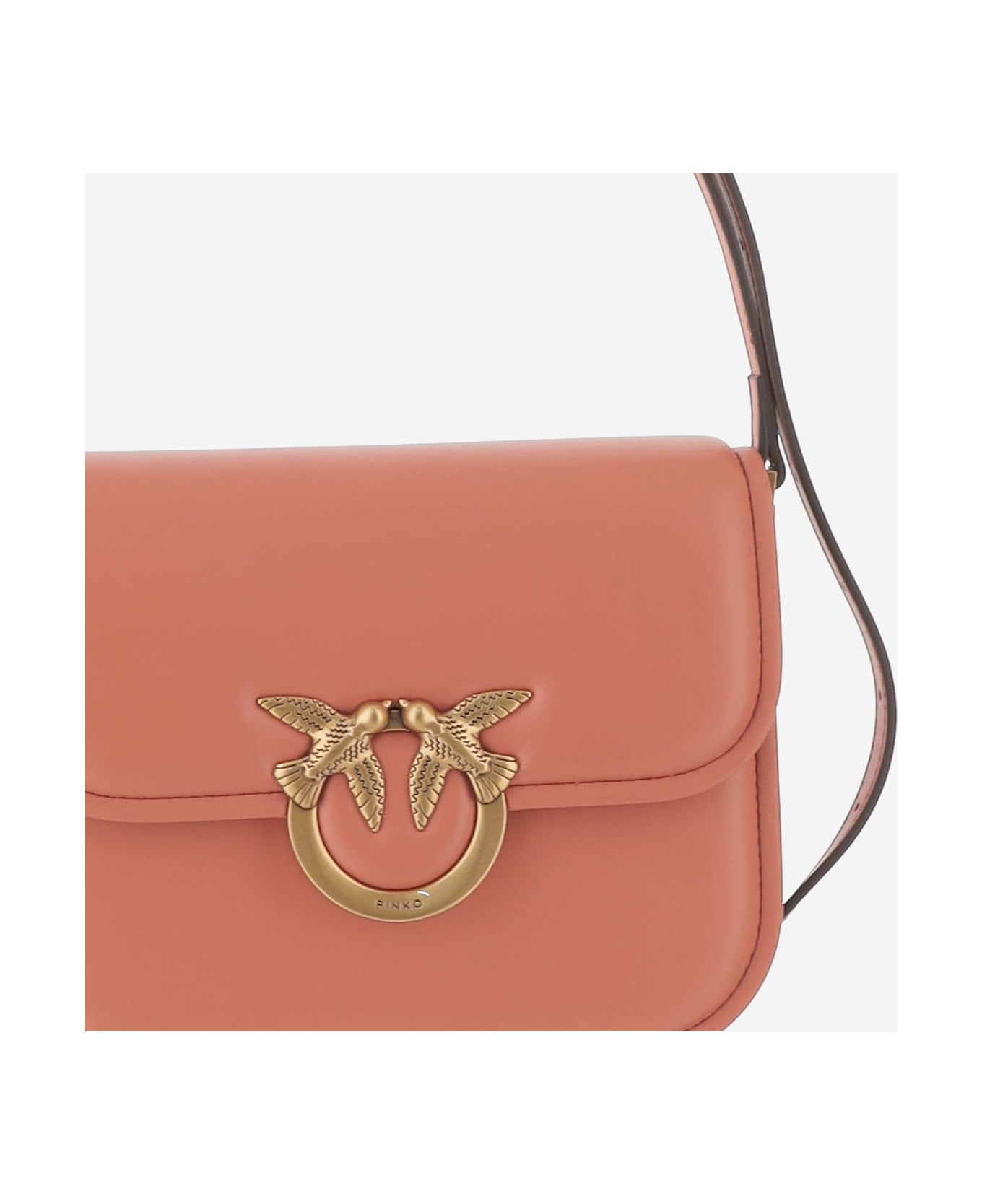 Pinko Love Box Shoulder Bag - Marrone chiaro