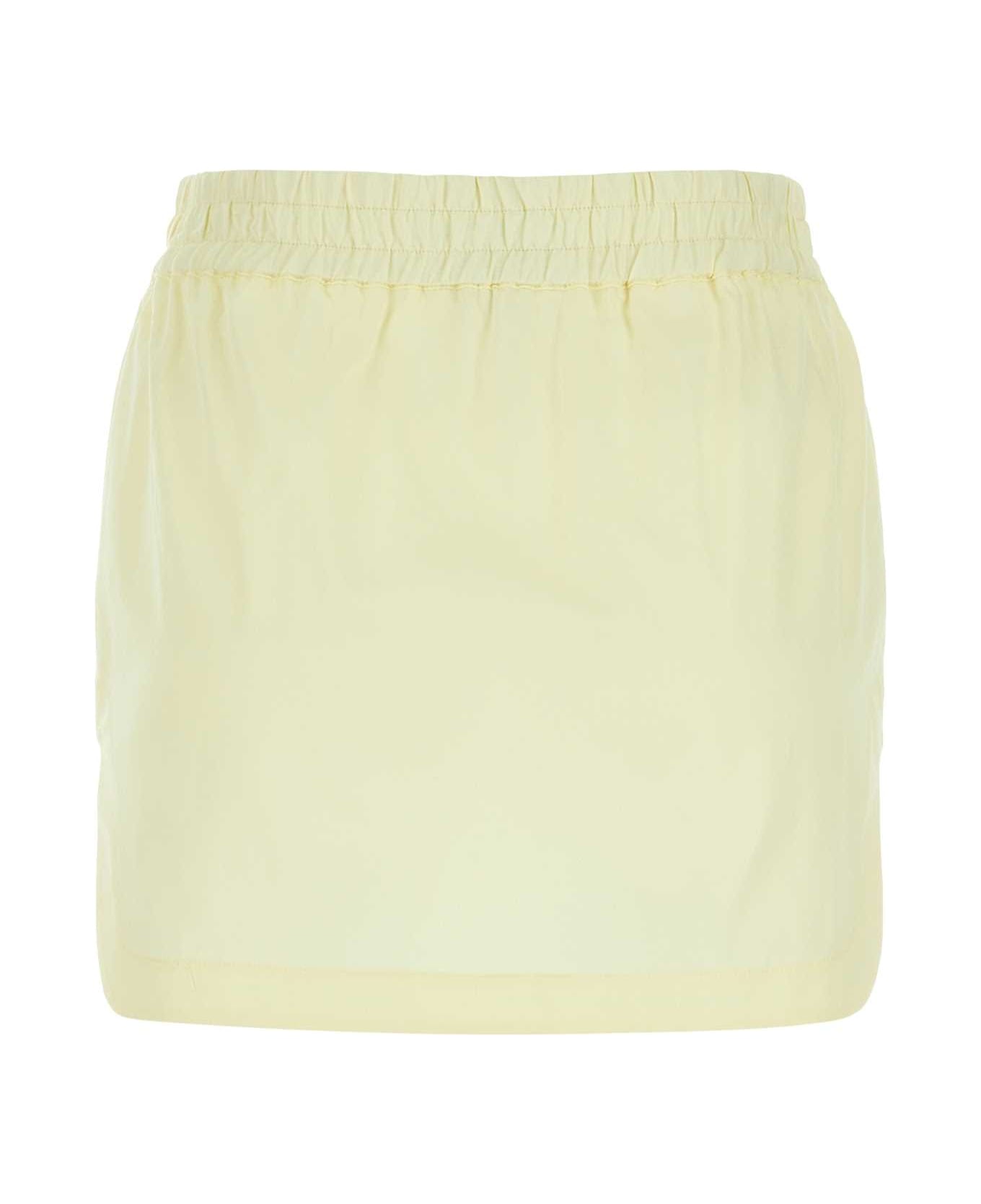 The Attico Cream Cotton Rooney Mini Skirt - LIGHTBANANA