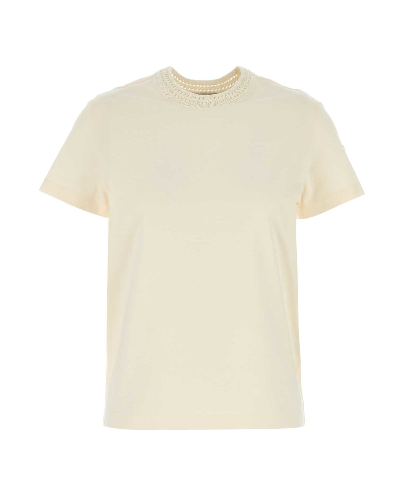 Moncler Cream Cotton T-shirt - 034