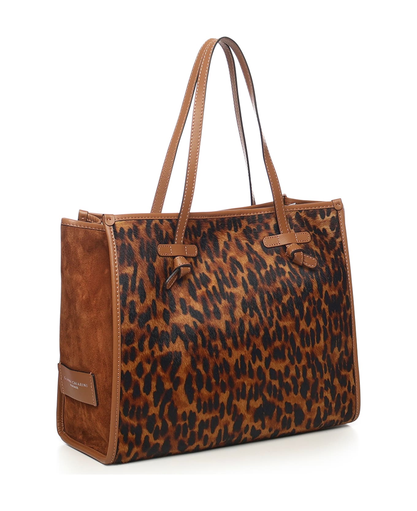 Gianni Chiarini Marcella Printed Leather Tote Bag - Beige